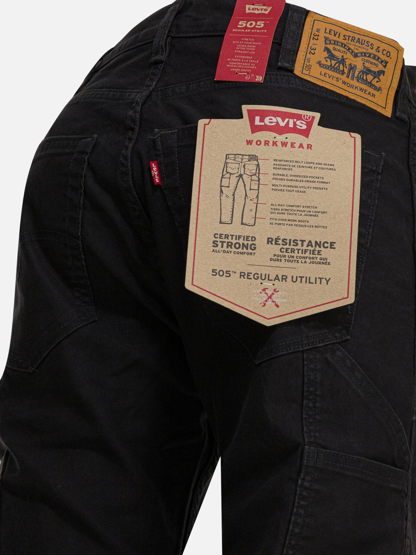 Straight-leg jeans Solid colour  Black - Levi's Men | PDP | VIETTI Online Store | thumbnail_4