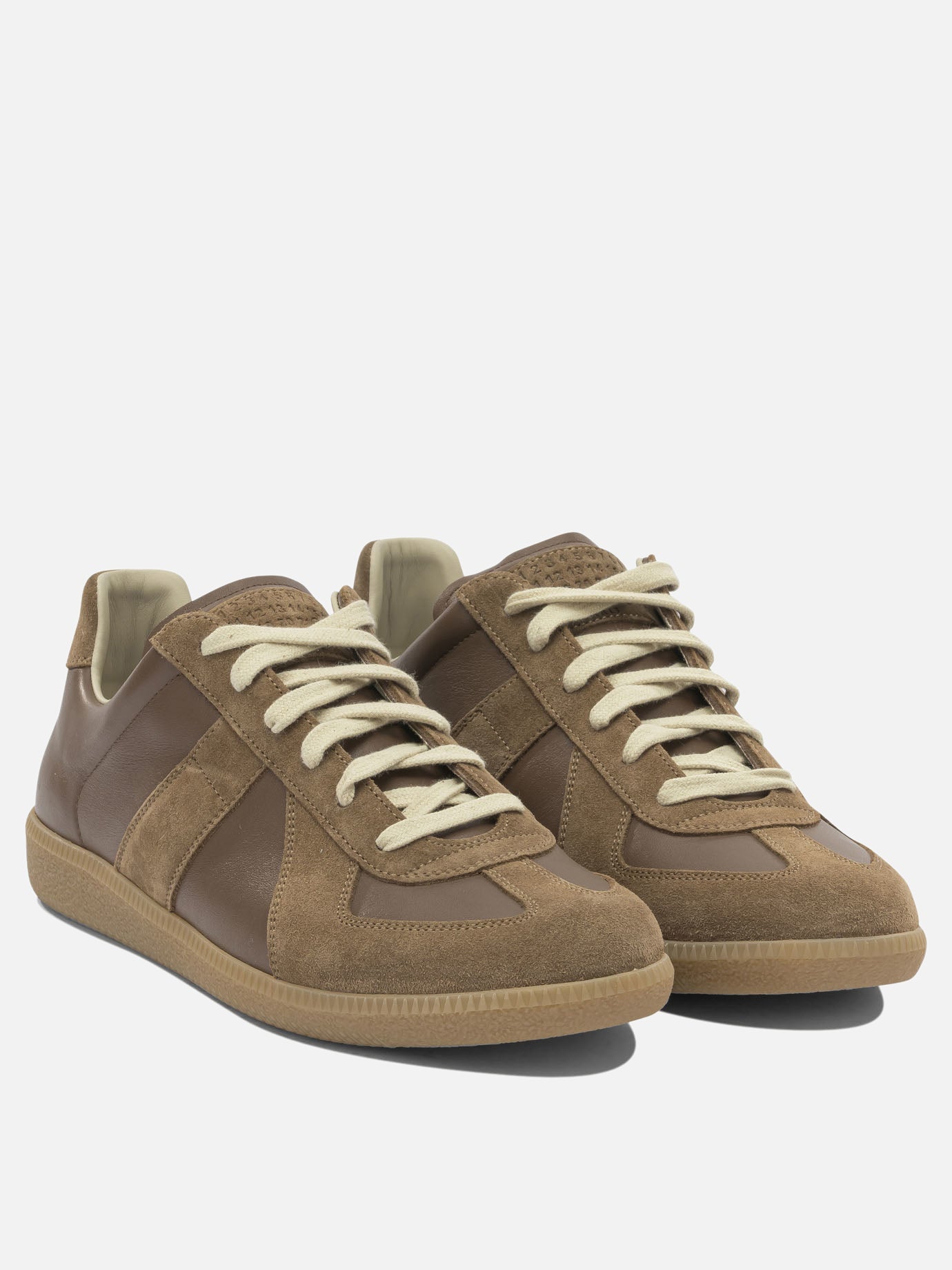 Low top sneakers 100% calf leather - 100% rubber  Brown - Maison Margiela Men | PDP | VIETTI Online Store | Zoom-Modal_2

