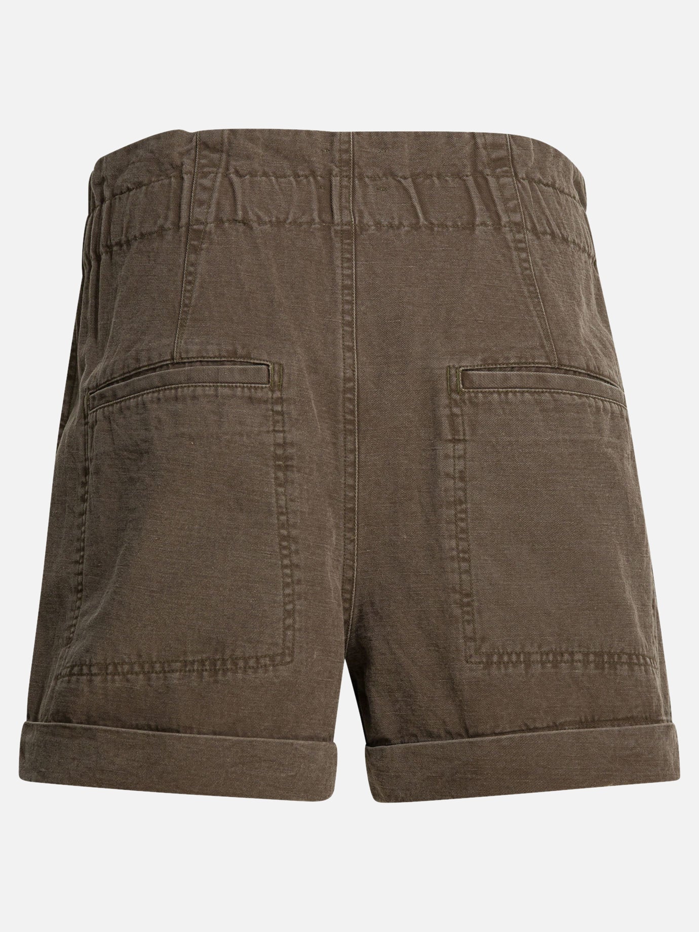Drawstring shorts Solid colour  Brown - Marant Étoile Women | PDP | VIETTI Online Store | Zoom-Modal_2

