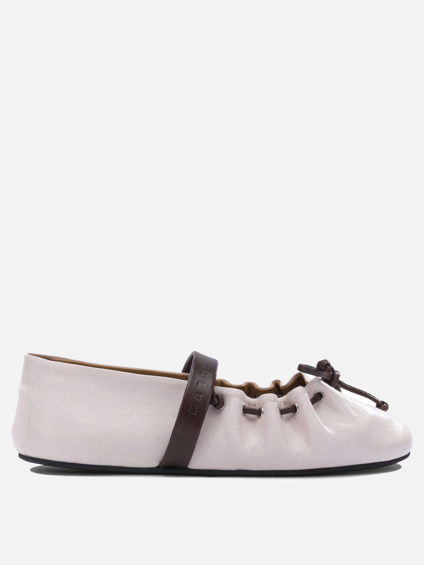 Mary Jane ballet flats 100% ovine leather - 100% rubber  Pink - Marni Women | PDP | VIETTI Online Store | thumbnail