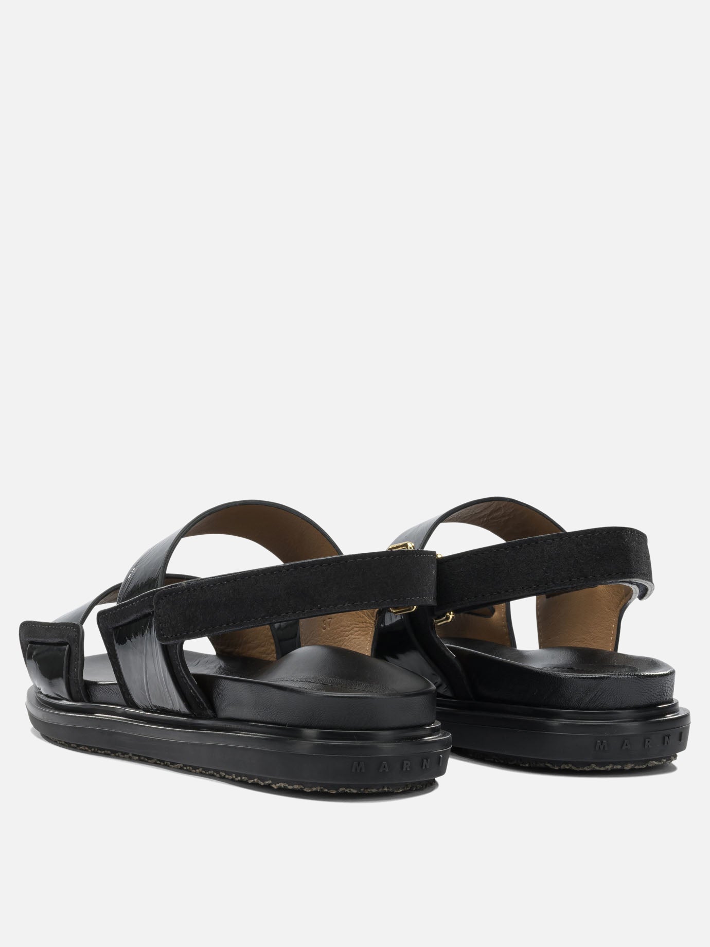 Flat sandals 100% calf leather - 100% rubber  Black - Marni Women | PDP | VIETTI Online Store | Zoom-Modal_4
