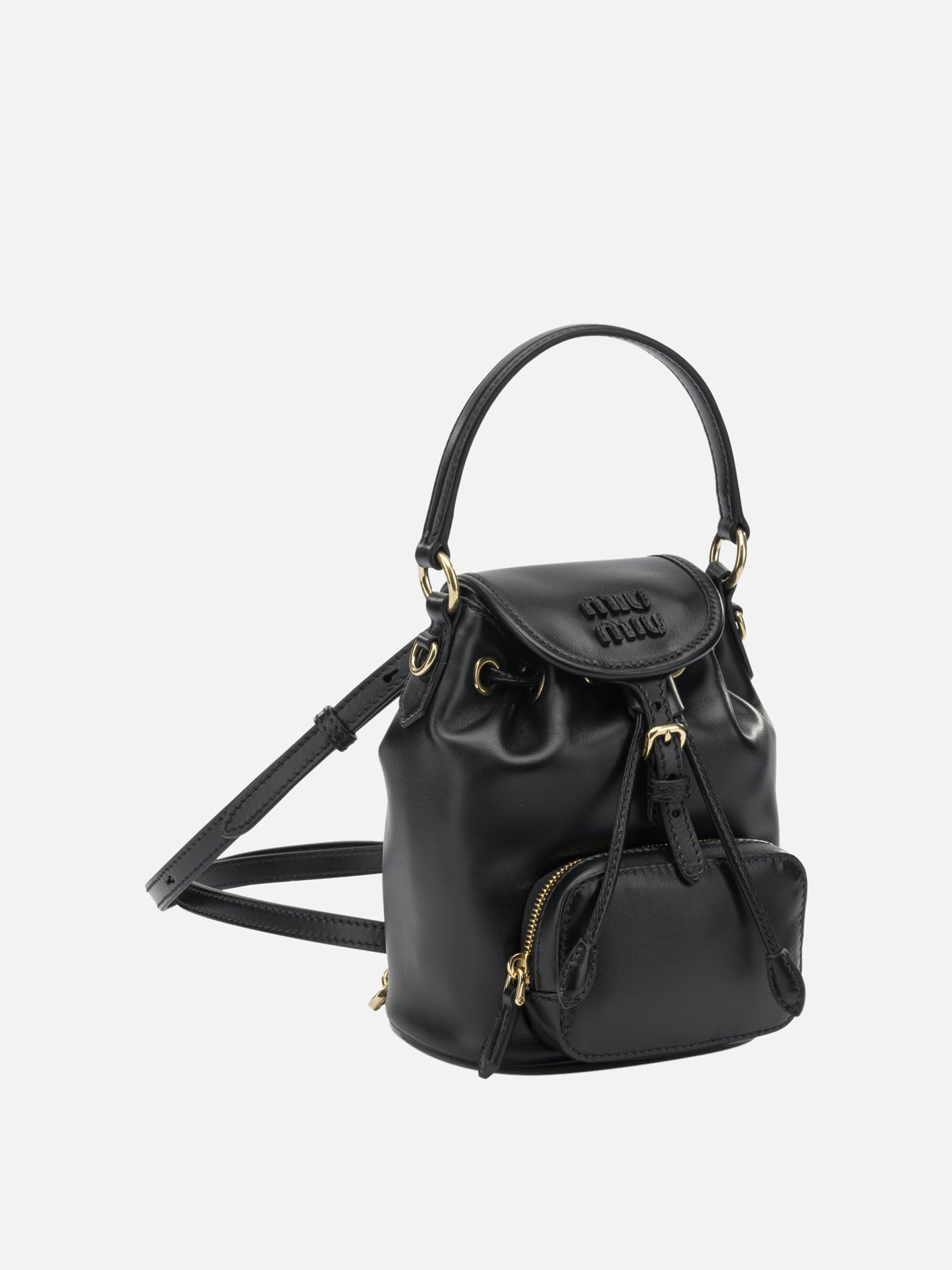 Casual backpacks 100% calf leather  Black - Miu Miu Women | PDP | VIETTI Online Store | thumbnail_2