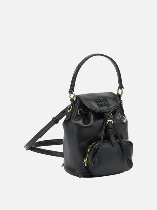 Casual backpacks 100% calf leather  Black - Miu Miu Women | PLP | VIETTI Online Store | 2
