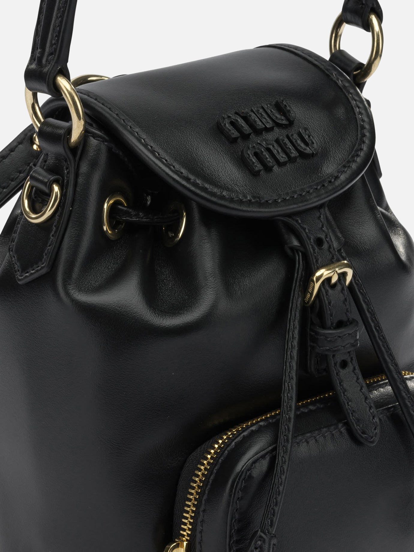 Casual backpacks 100% calf leather  Black - Miu Miu Women | PDP | VIETTI Online Store | Zoom-Modal_4
