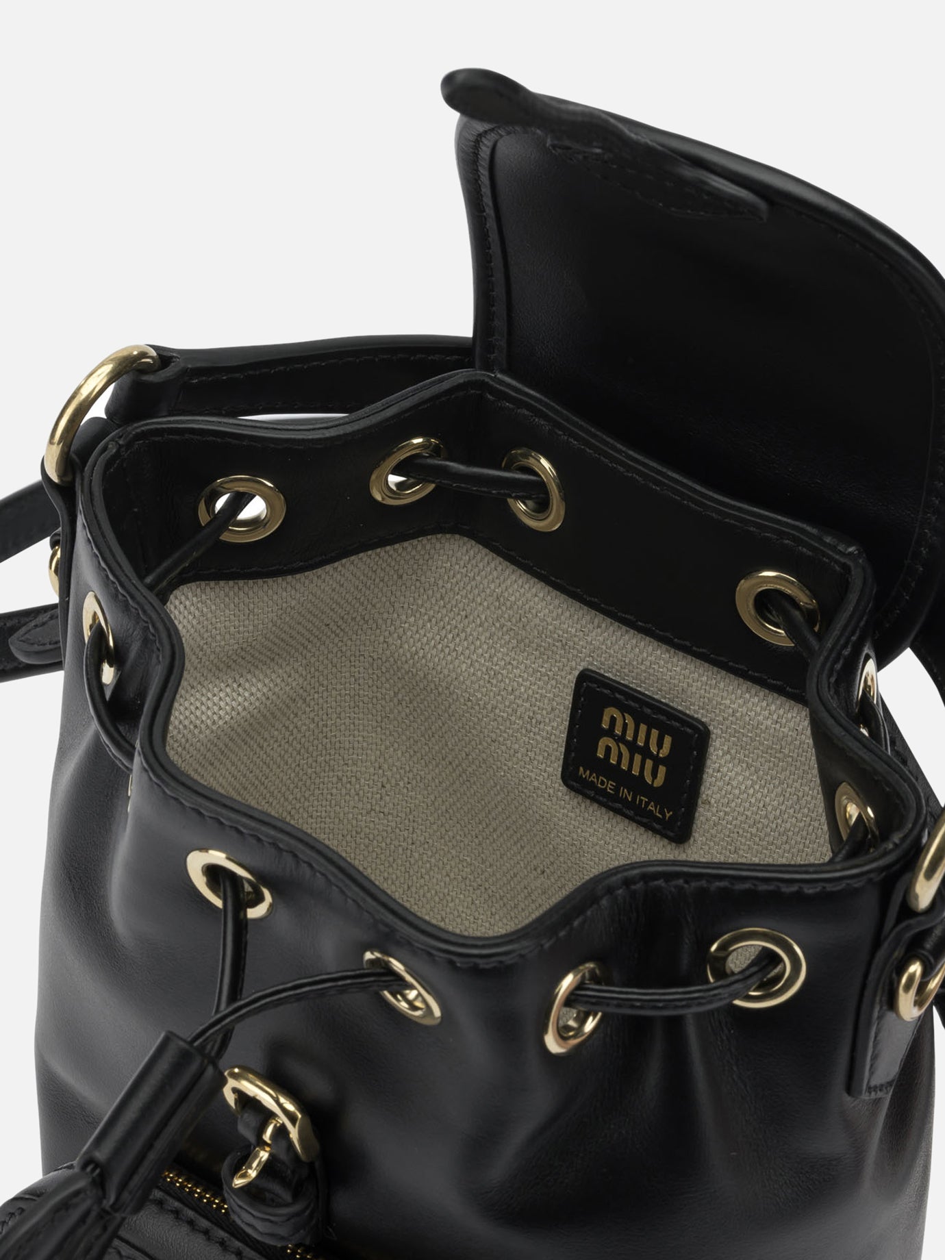 Casual backpacks 100% calf leather  Black - Miu Miu Women | PDP | VIETTI Online Store | Zoom-Modal_5
