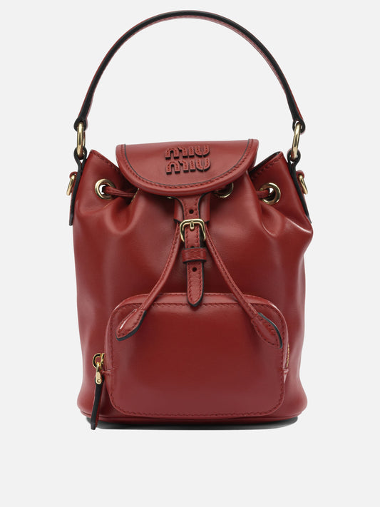 Casual backpacks 100% calf leather  Red - Miu Miu Women | PLP | VIETTI Online Store 
