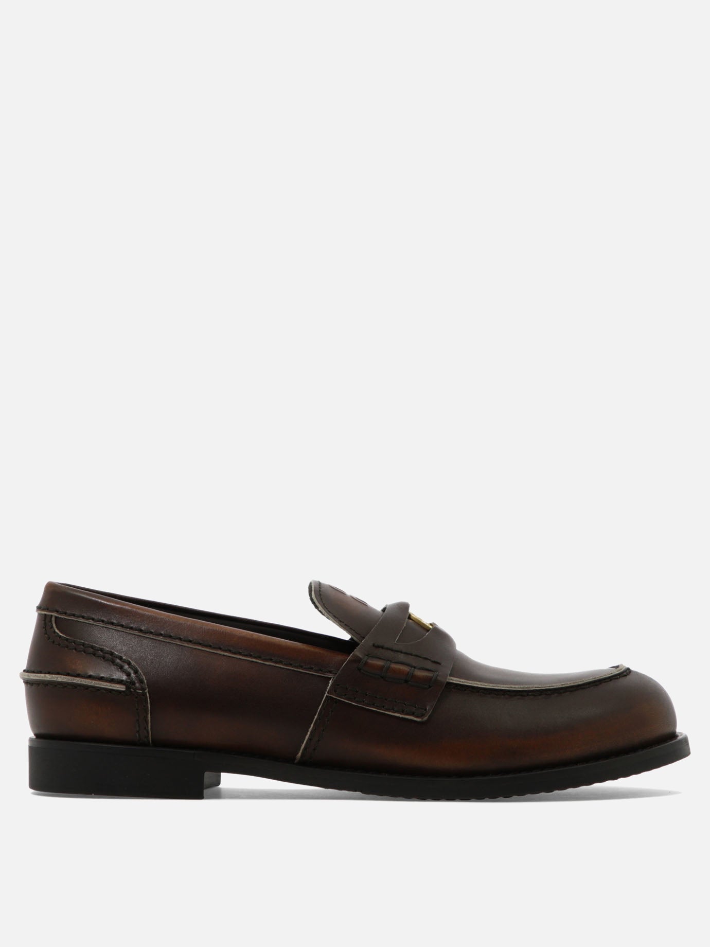 Loafers 100% calf leather  Brown - Miu Miu Women | PDP | VIETTI Online Store | Zoom-Modal

