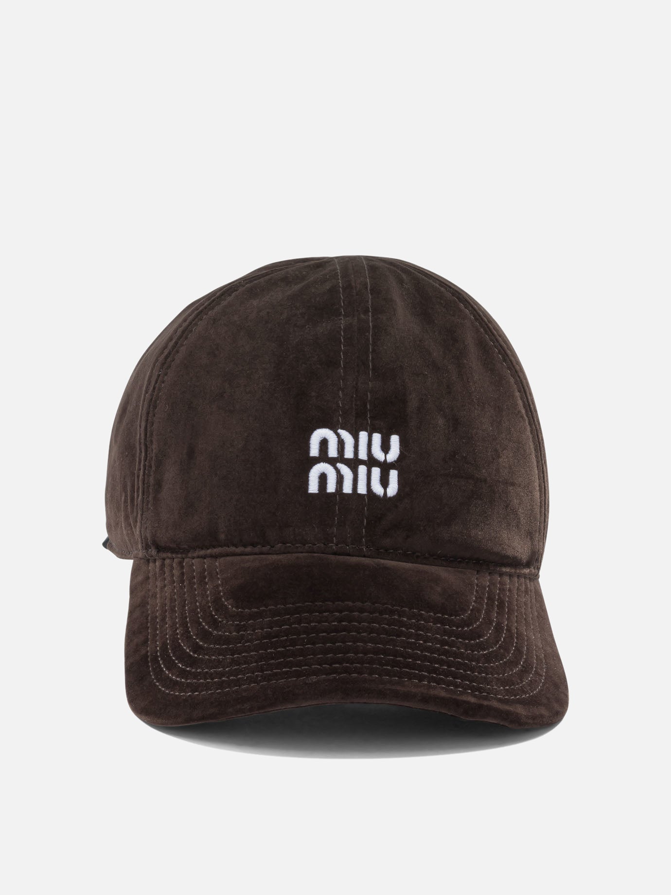 Baseball caps 100% cotton  Brown - Miu Miu Women | PDP | VIETTI Online Store | thumbnail