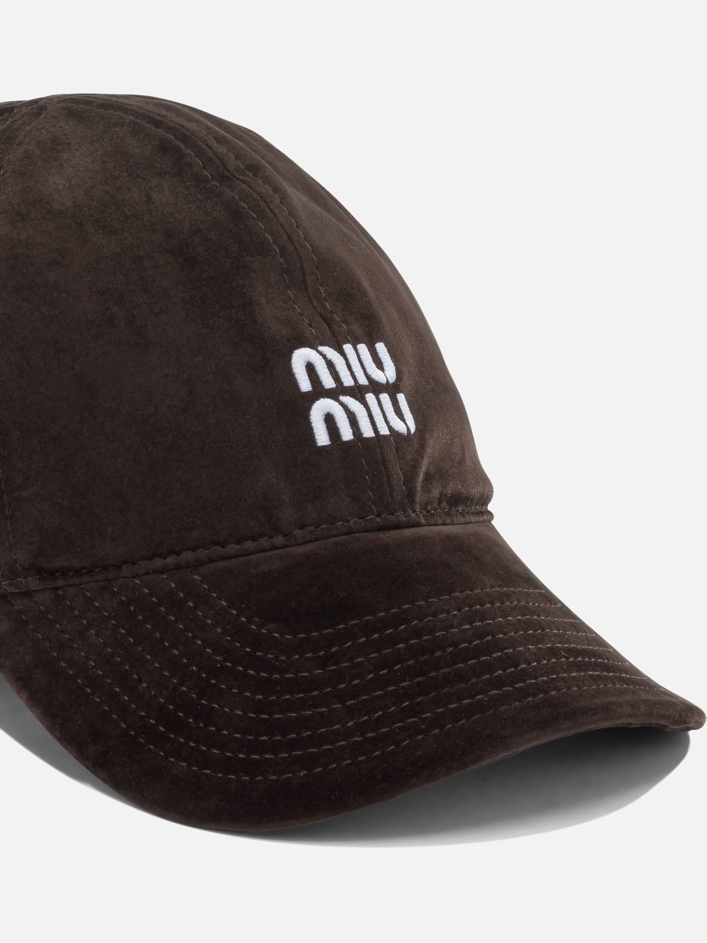 Baseball caps 100% cotton  Brown - Miu Miu Women | PDP | VIETTI Online Store | Zoom-Modal_4
