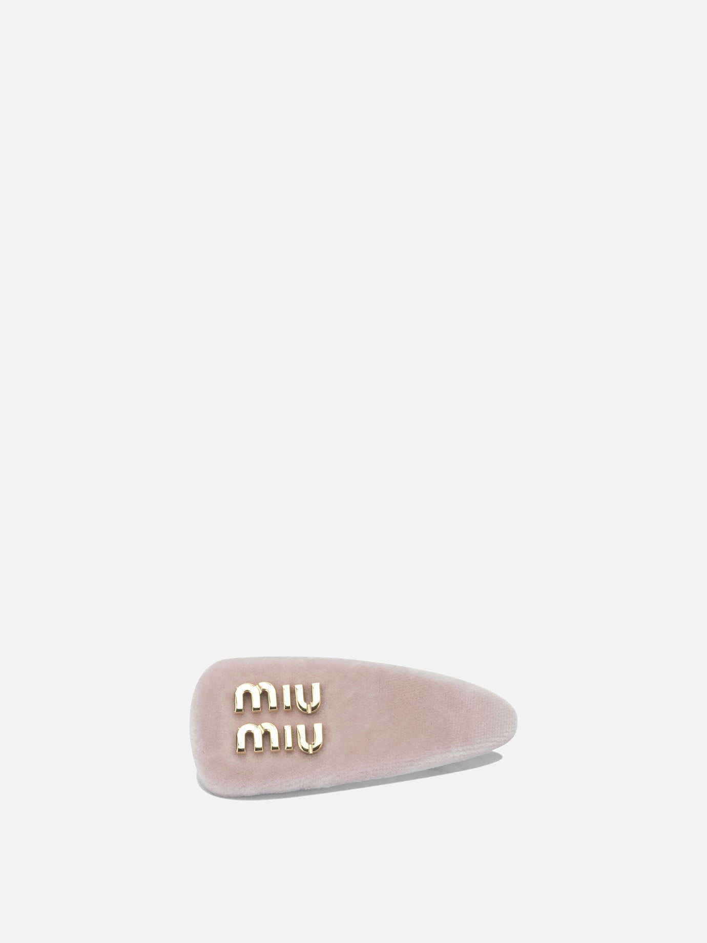 Hair clips 100% brass - 100% cotton - 100% lamb leather  Pink - Miu Miu Women | PDP | VIETTI Online Store | thumbnail