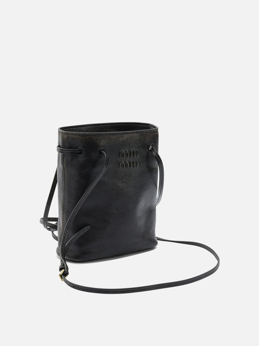 Mini bags 100% lamb leather  Brown - Miu Miu Women | PDP | VIETTI Online Store | 2
