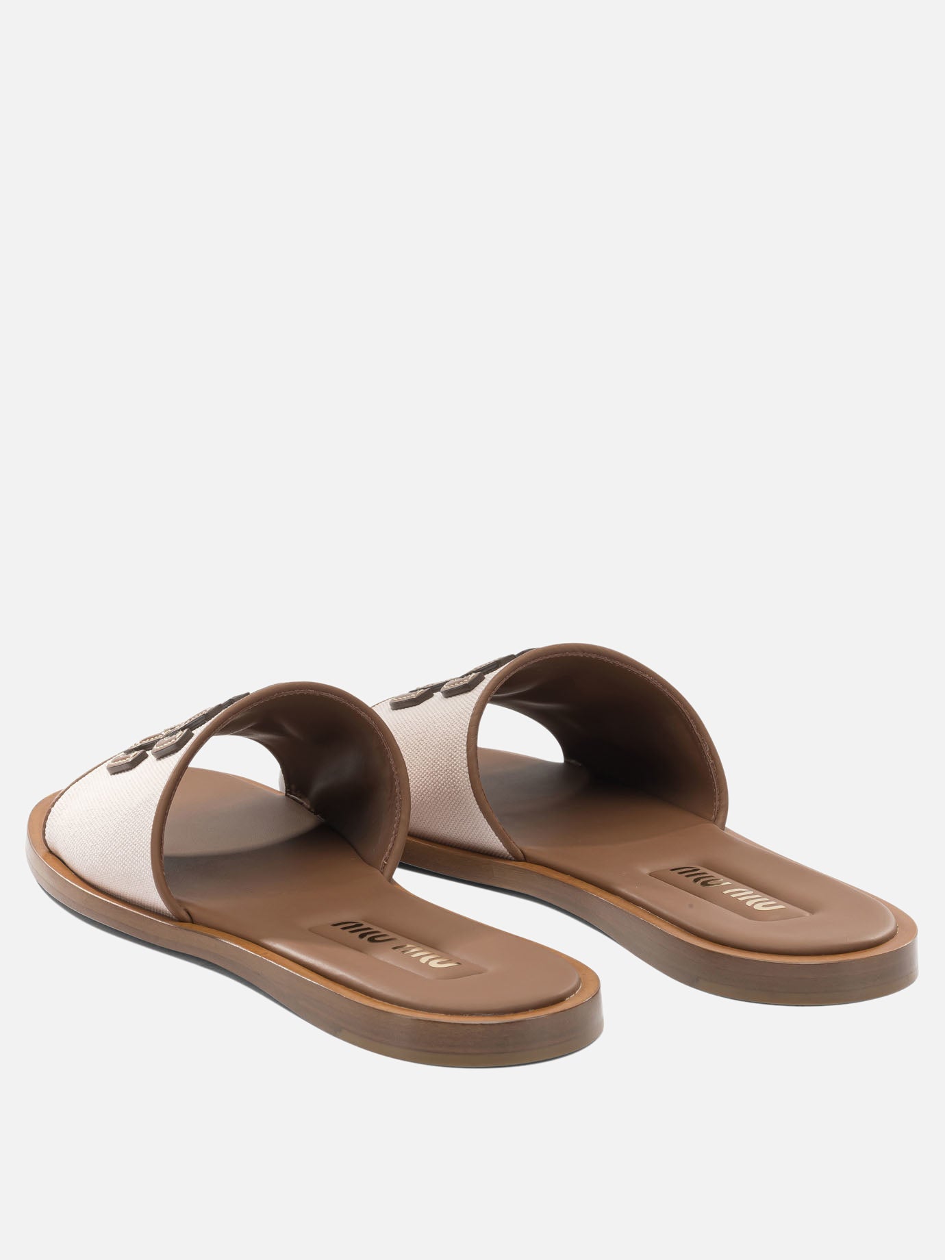 Flat sandals 100% cotton  Pink - Miu Miu Women | PDP | VIETTI Online Store | Zoom-Modal_4
