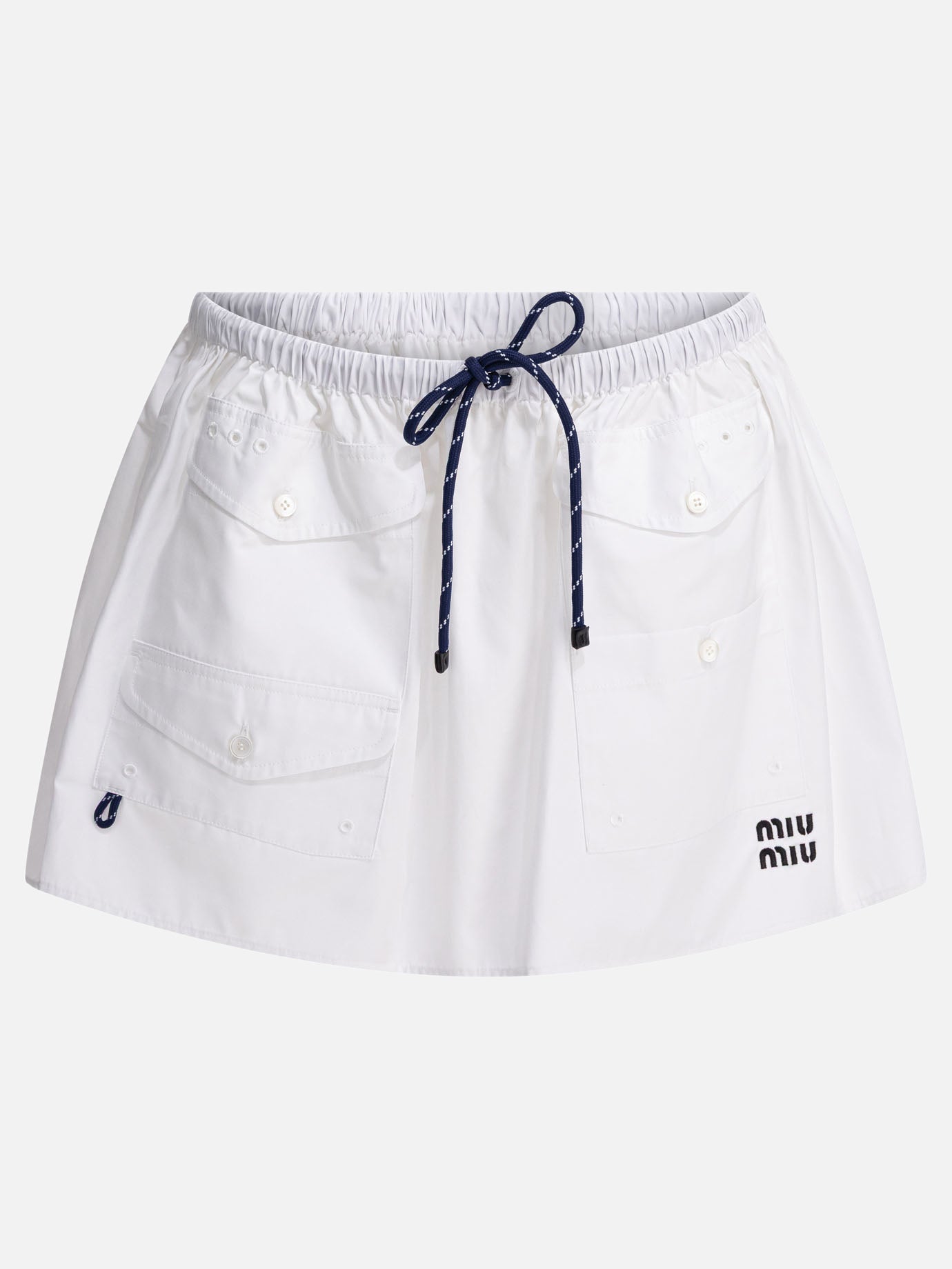 Miniskirts Logo  White - Miu Miu Women | PDP | VIETTI Online Store | thumbnail