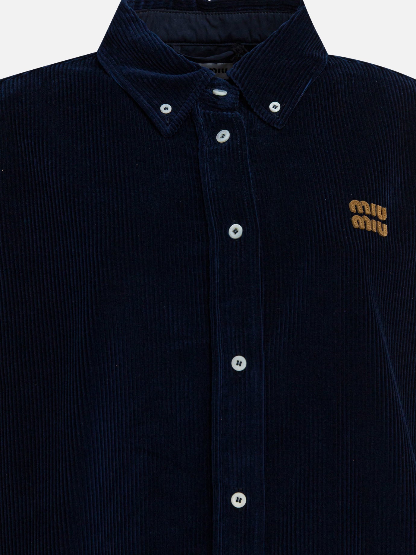 Casual shirts Logo  Blue - Miu Miu Women | PDP | VIETTI Online Store | Zoom-Modal_3
