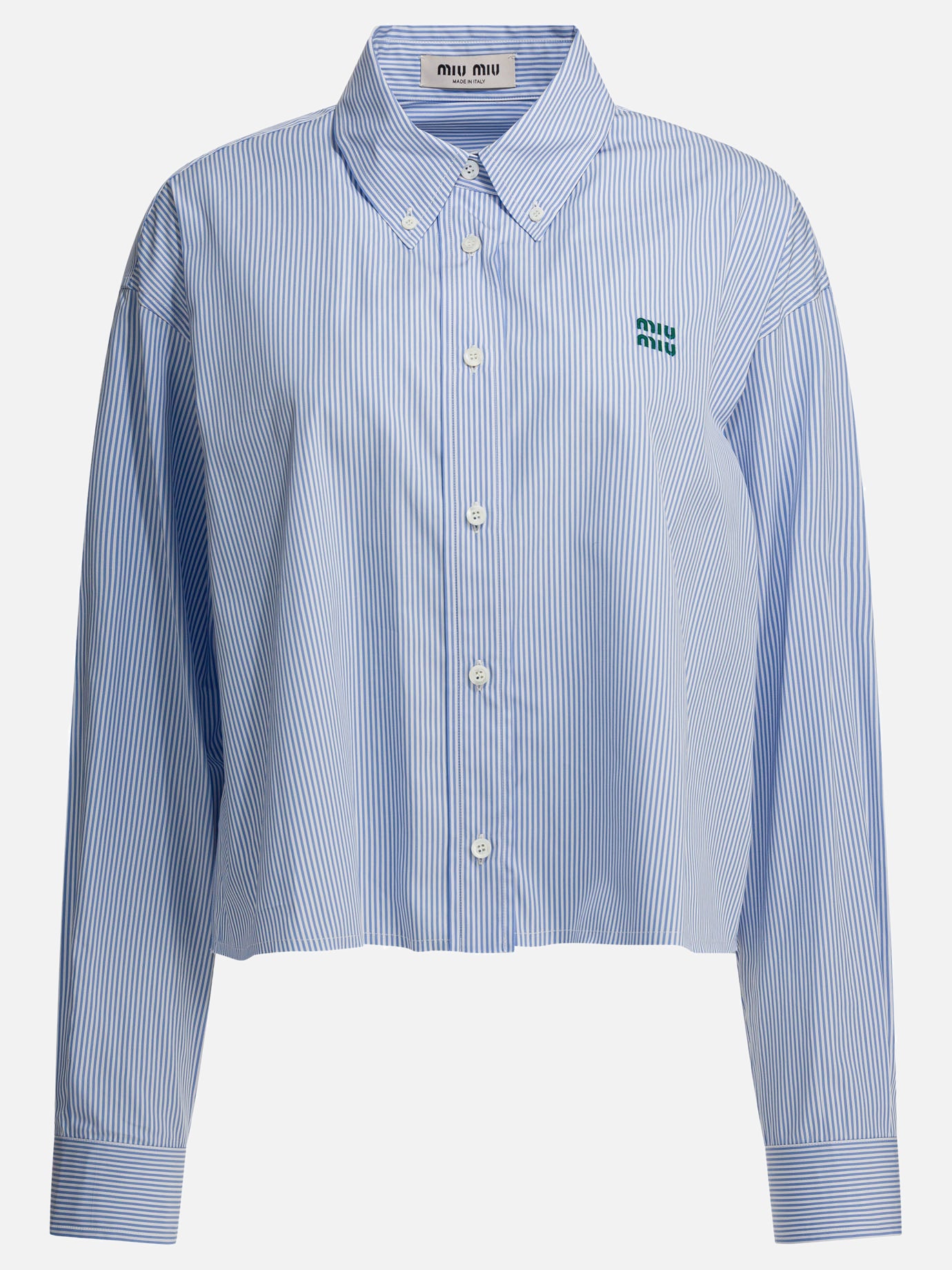 Casual shirts Logo  Light blue - Miu Miu Women | PDP | VIETTI Online Store | thumbnail