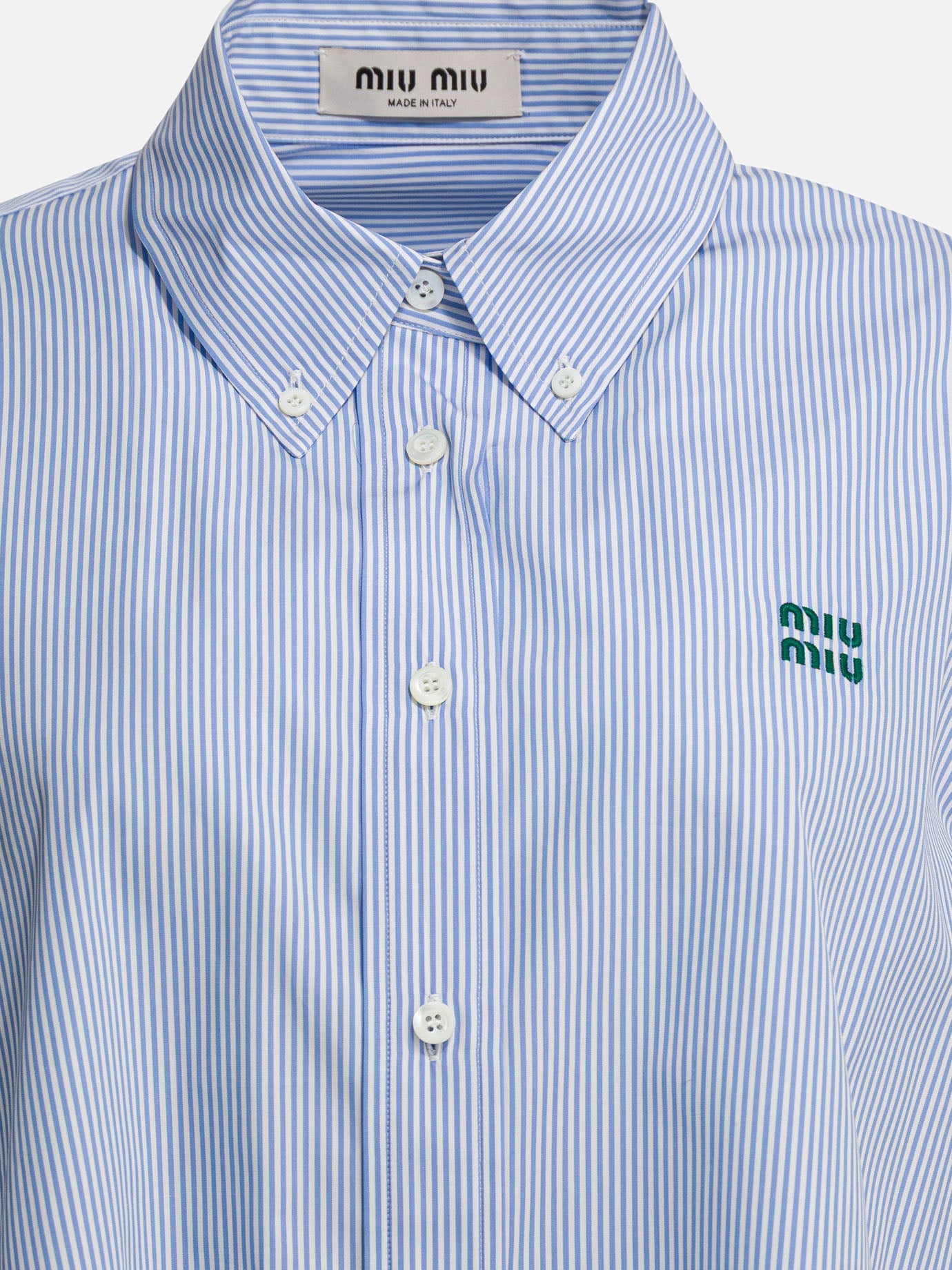 Casual shirts Logo  Light blue - Miu Miu Women | PDP | VIETTI Online Store | Zoom-Modal_3
