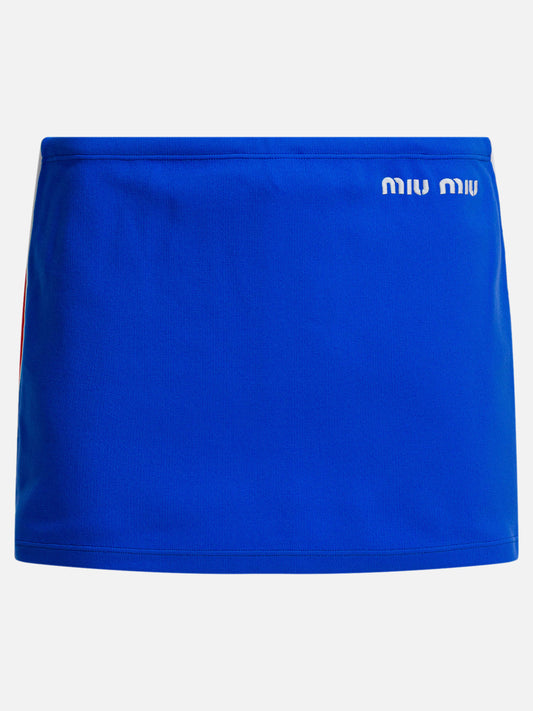 Miniskirts Logo  Blue - Miu Miu Women | PDP | VIETTI Online Store 
