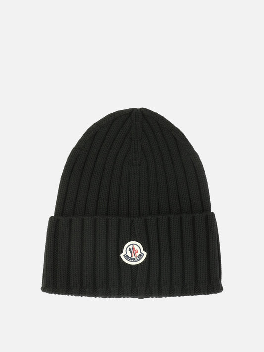 Beanies 100% wool  Black - Moncler Women | PDP | VIETTI Online Store 
