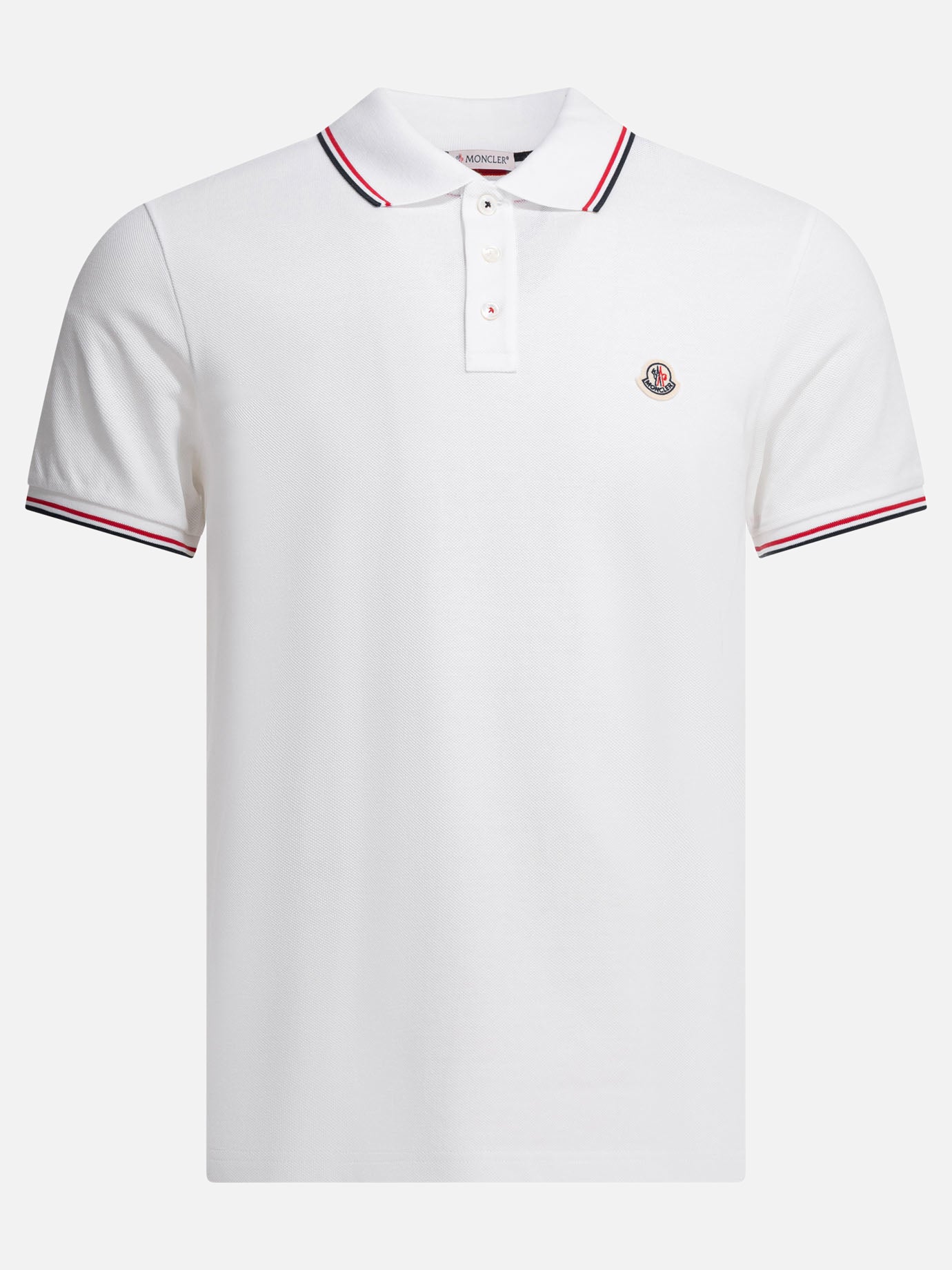 Polo shirts with buttons Logo  White - Moncler Men | PDP | VIETTI Online Store | Zoom-Modal
