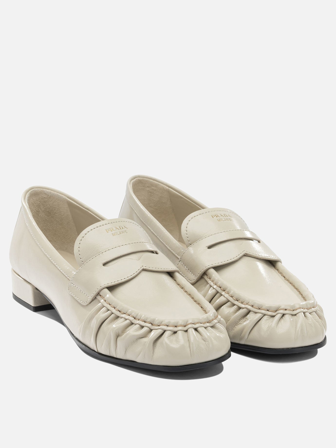 Loafers 100% buffalo leather  White - Prada Women | PDP | VIETTI Online Store | Zoom-Modal_2
