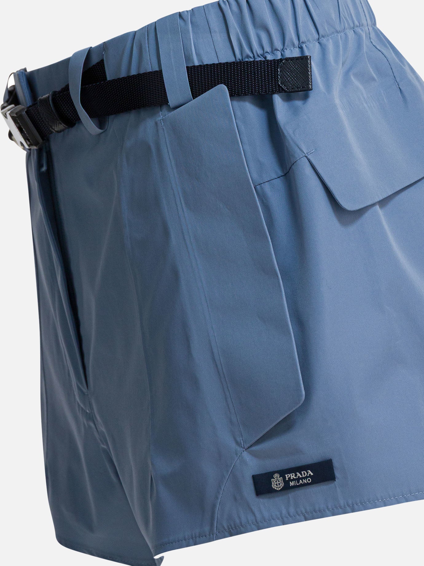 Technical shorts Solid colour  Light blue - Prada Women | PDP | VIETTI Online Store | Zoom-Modal_4
