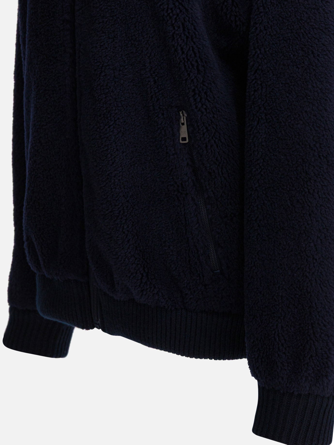 Fleece jackets Solid colour  Blue - Prada Women | PDP | VIETTI Online Store | thumbnail_4
