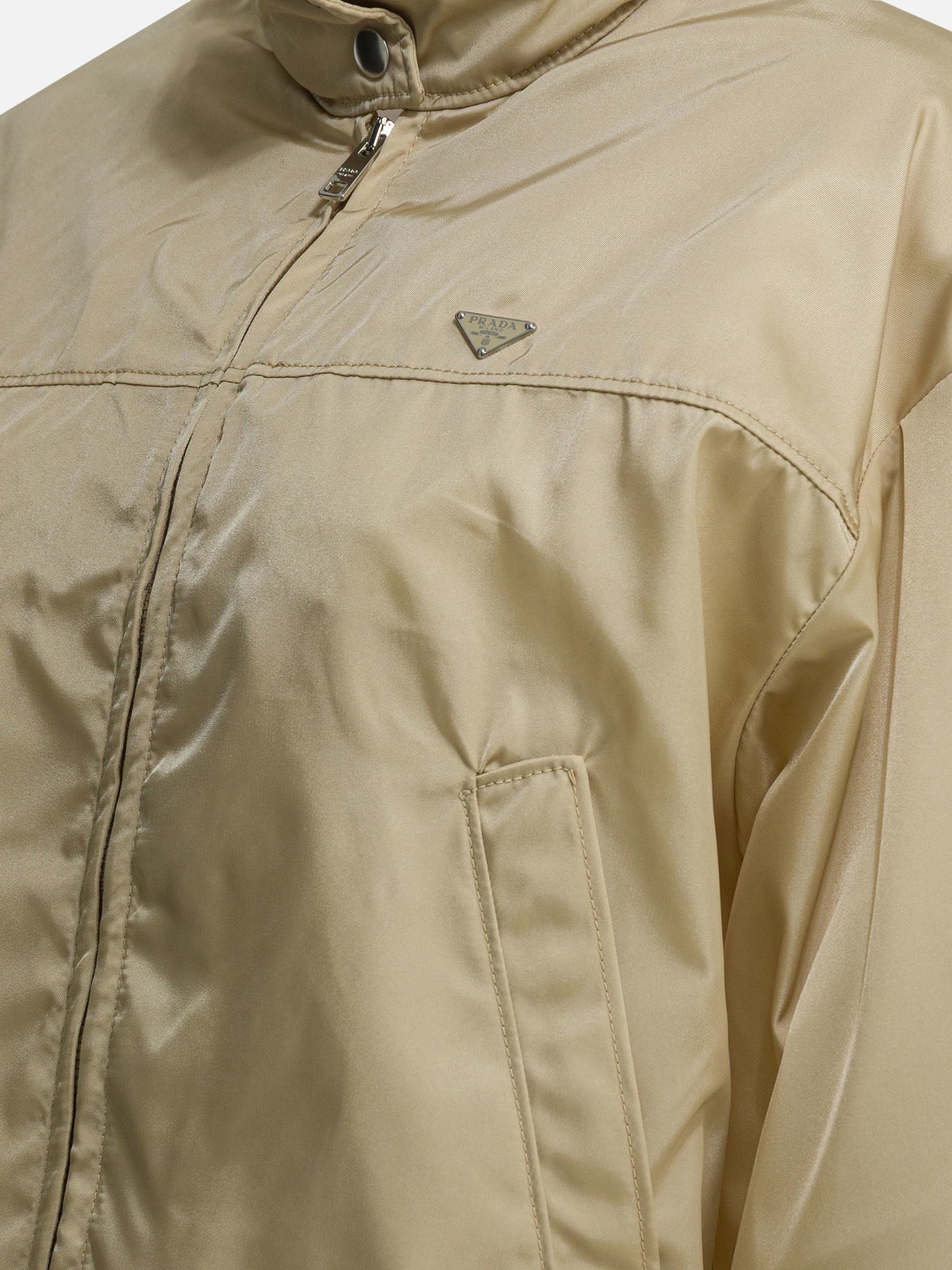 Quilted & Utility Jackets Logo  Beige - Prada Women | PDP | VIETTI Online Store | Zoom-Modal_3

