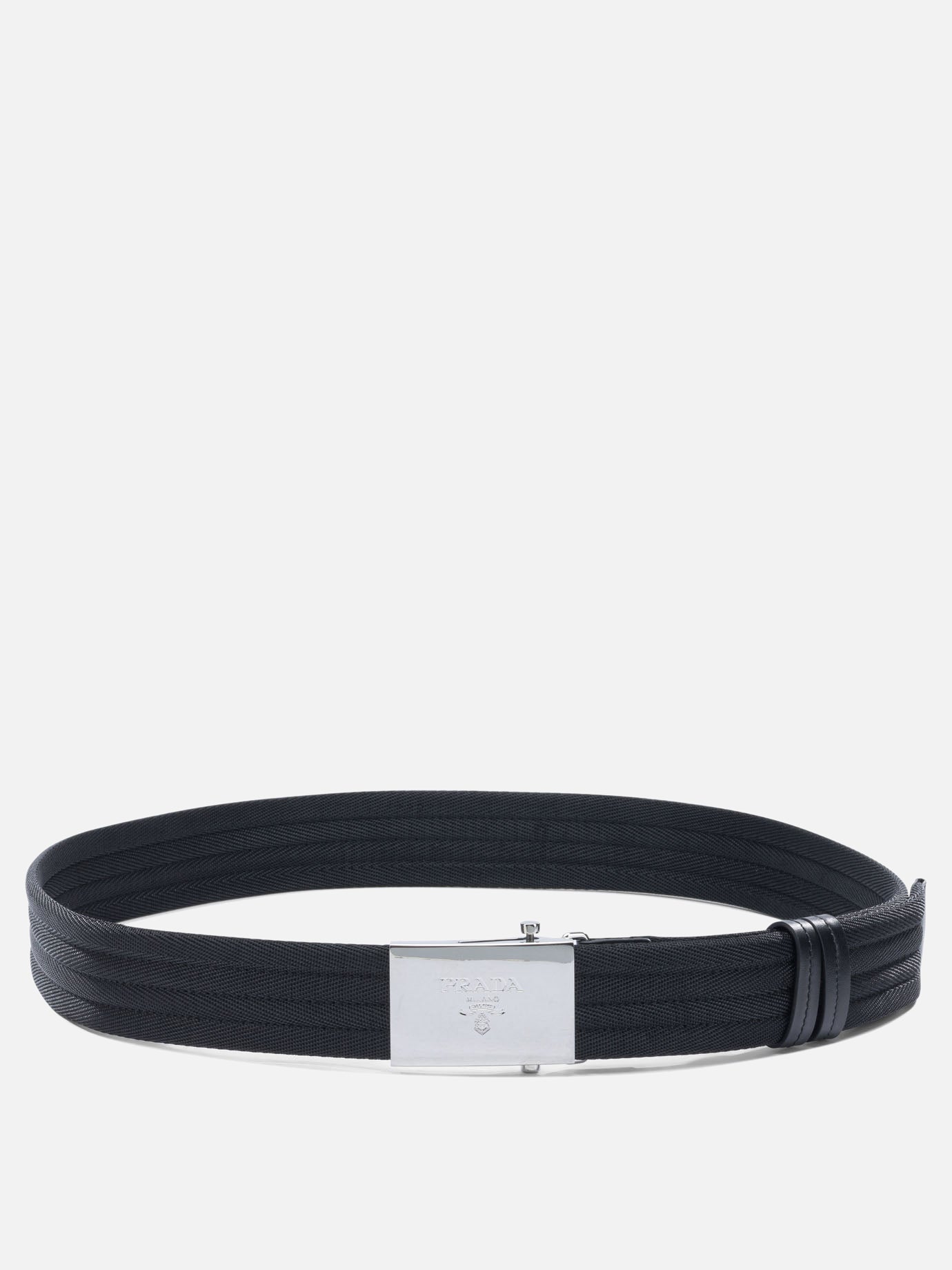 Fabric belts 100% polyester  Black - Prada Men | PDP | VIETTI Online Store | thumbnail