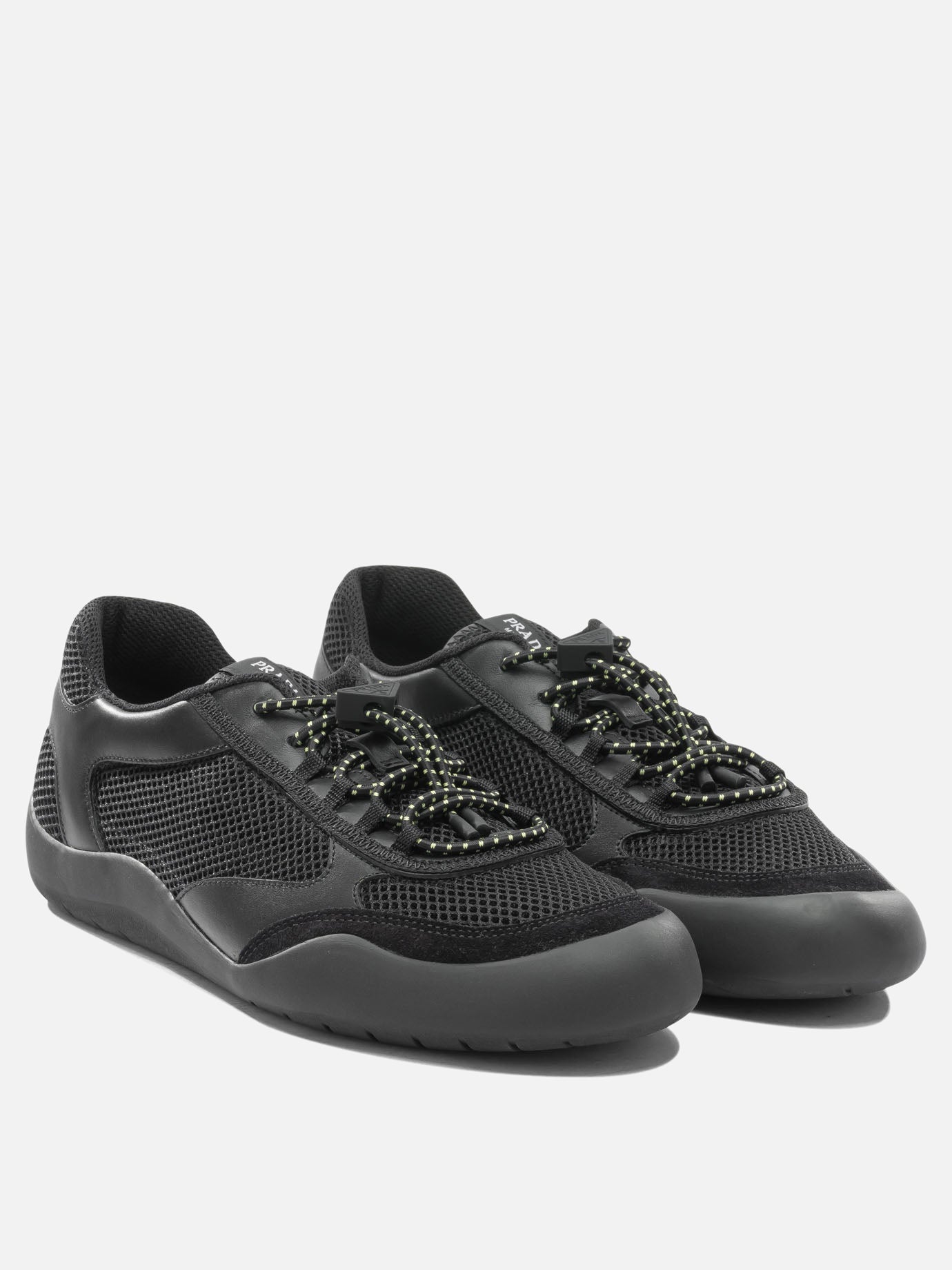 Low top sneakers 100% polyester - 100% rubber  Black - Prada Men | PDP | VIETTI Online Store | thumbnail_2