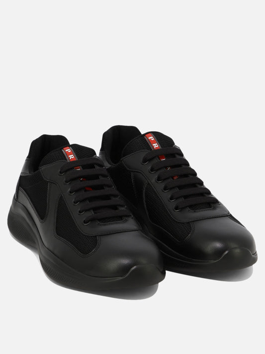 Low top sneakers 100% polyamide - 100% calf leather  Black - Prada Men | PDP | VIETTI Online Store | 2

