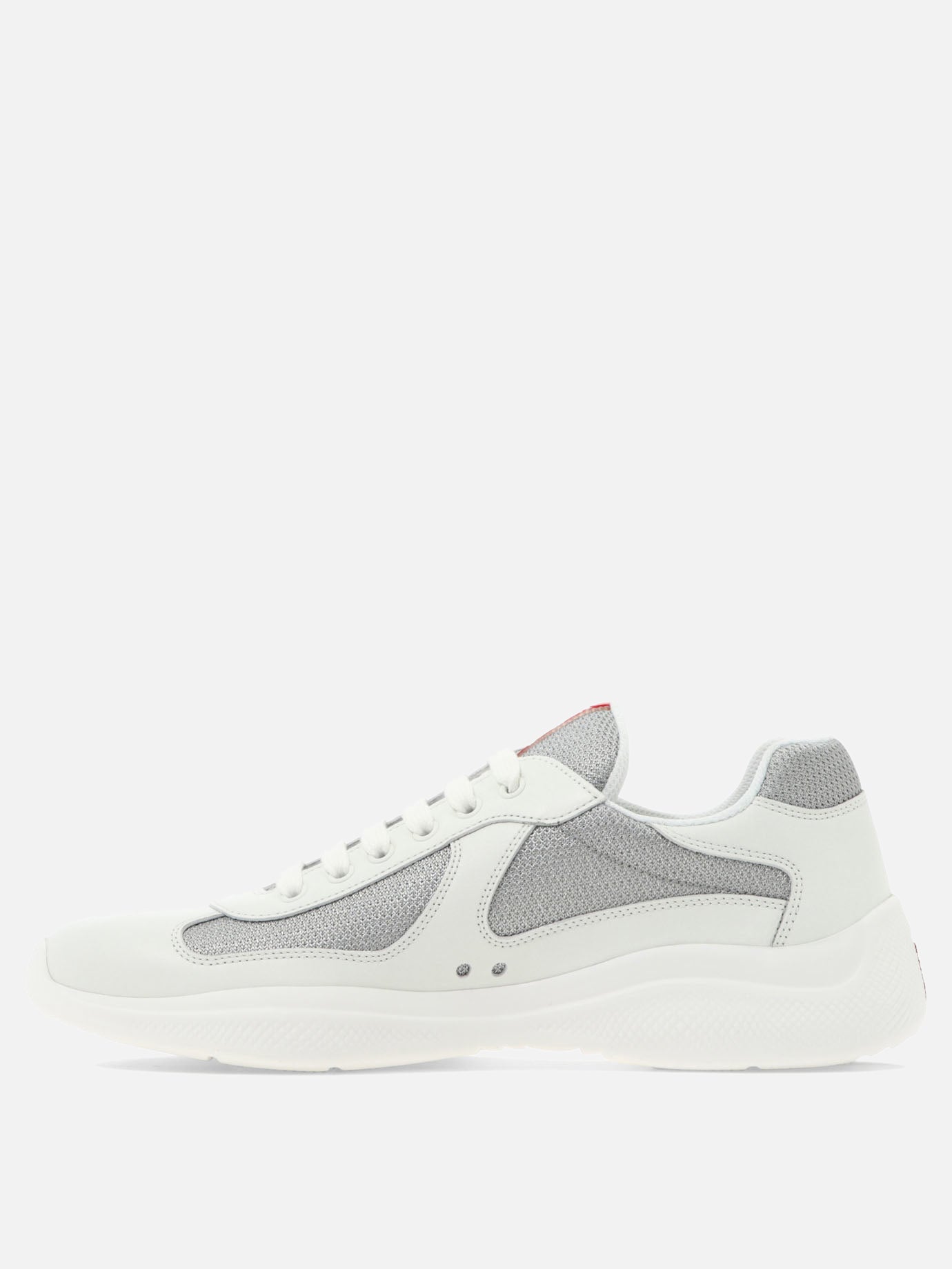 Low top sneakers 100% leather - 100% fabric - 100% rubber  White - Prada Men | PDP | VIETTI Online Store | thumbnail_3