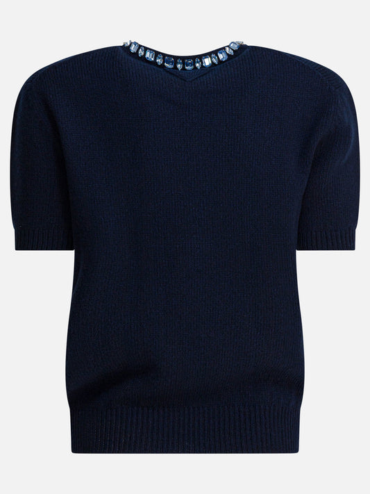 Crewneck sweaters Solid colour  Blue - Prada Women | PDP | VIETTI Online Store | 2
