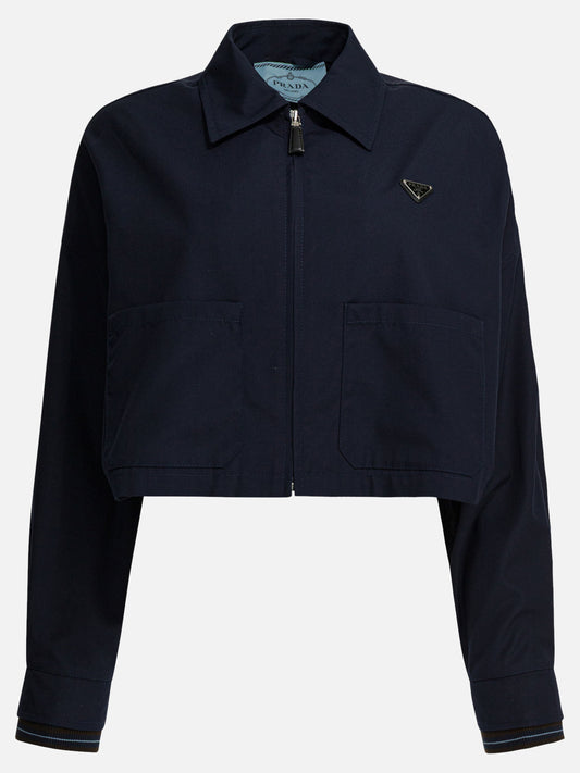 Overshirt jackets Logo  Blue - Prada Women | PDP | VIETTI Online Store 
