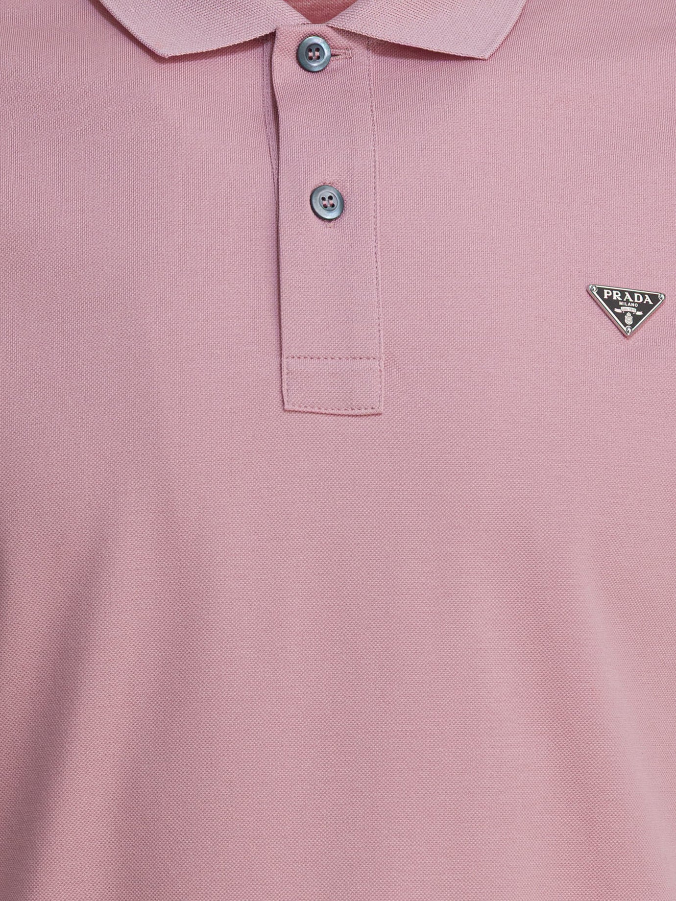 Polo shirts with buttons Logo  Pink - Prada Men | PDP | VIETTI Online Store | thumbnail_3