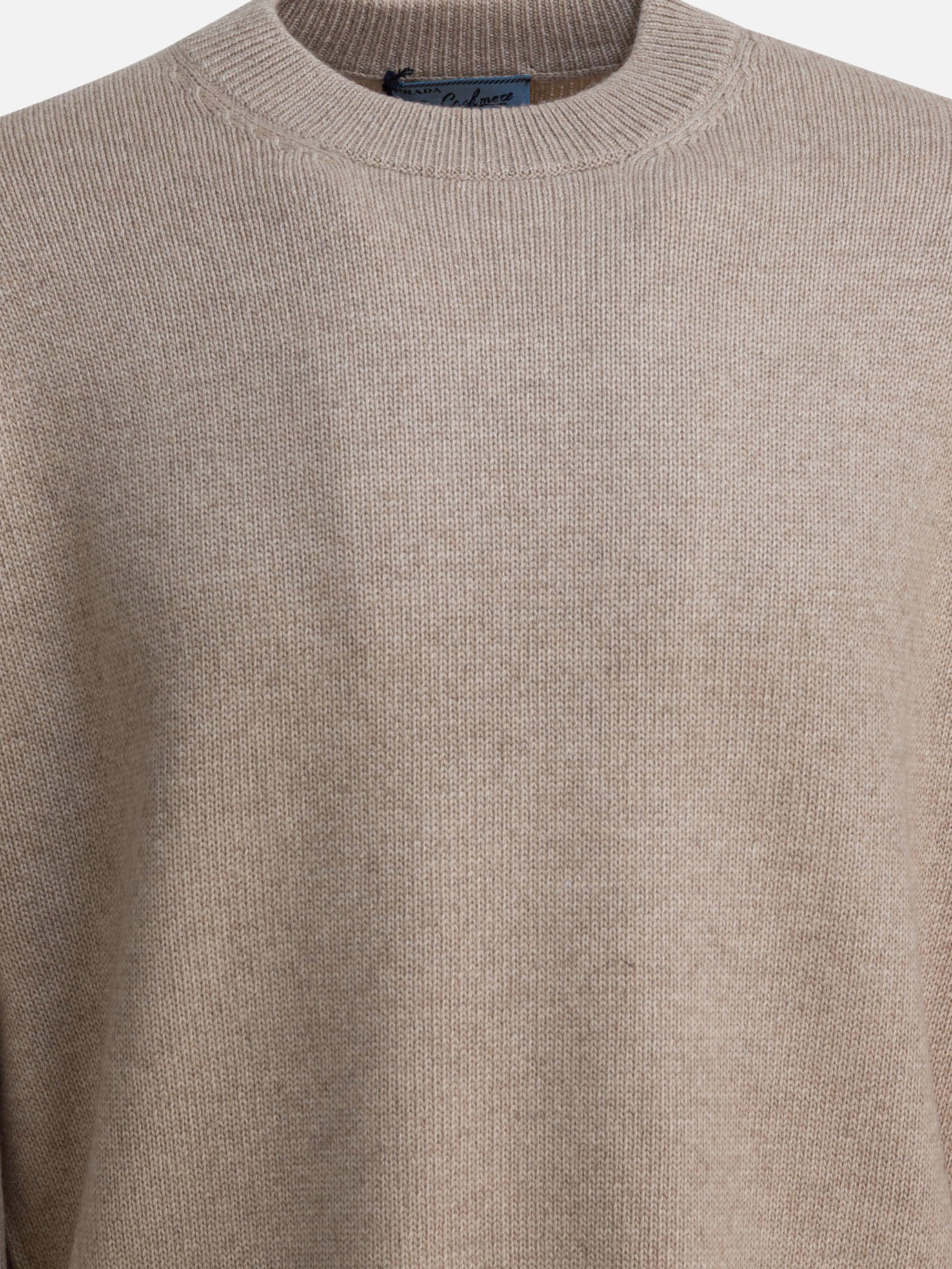 Crewneck sweaters Solid colour  Beige - Prada Men | PDP | VIETTI Online Store | Zoom-Modal_3
