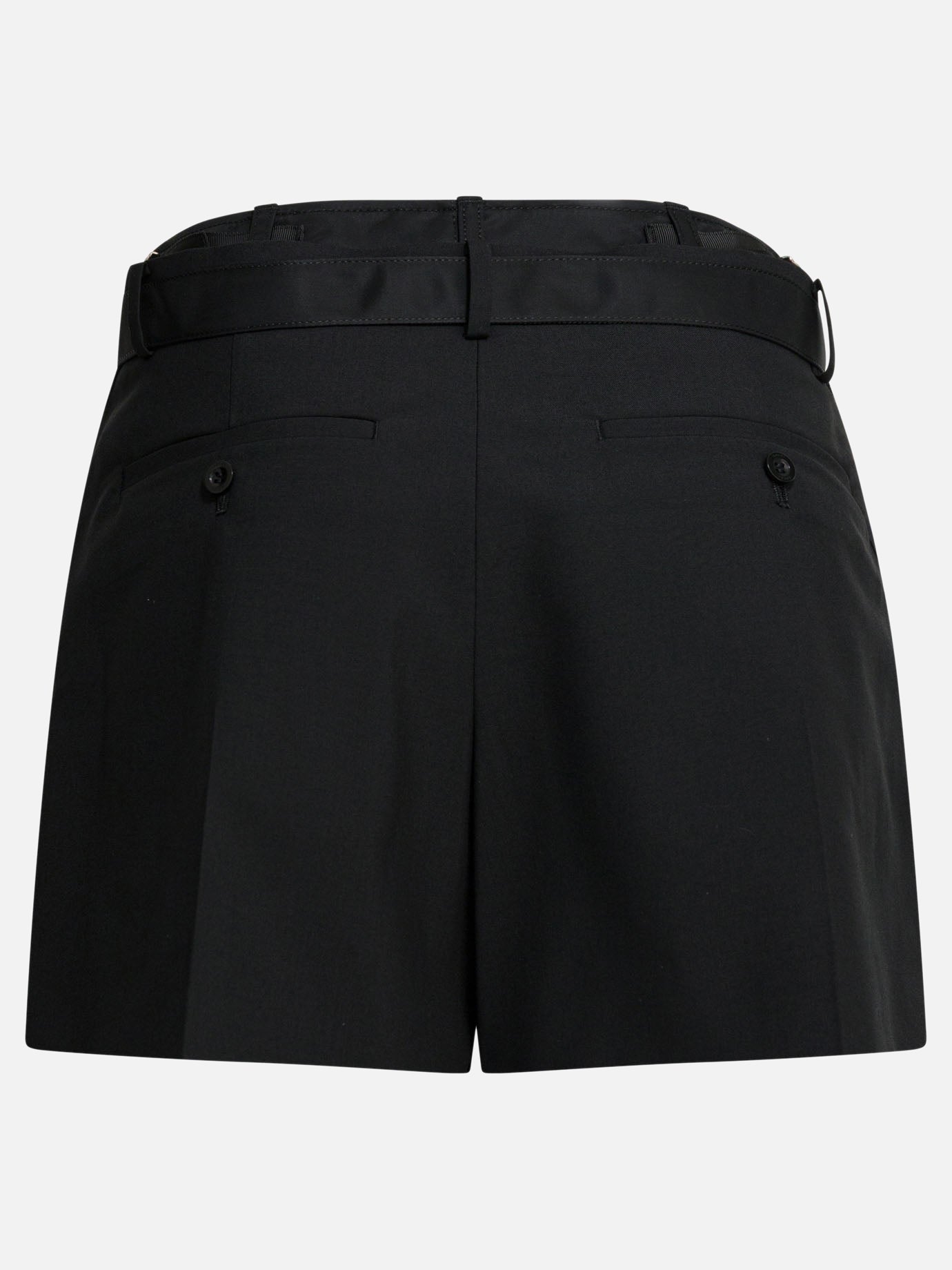 Formal shorts Solid colour  Black - Sacai Women | PDP | VIETTI Online Store | thumbnail_2
