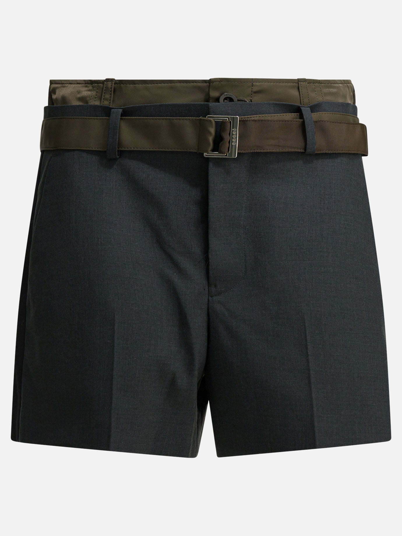Formal shorts Solid colour  Grey - Sacai Women | PDP | VIETTI Online Store | thumbnail