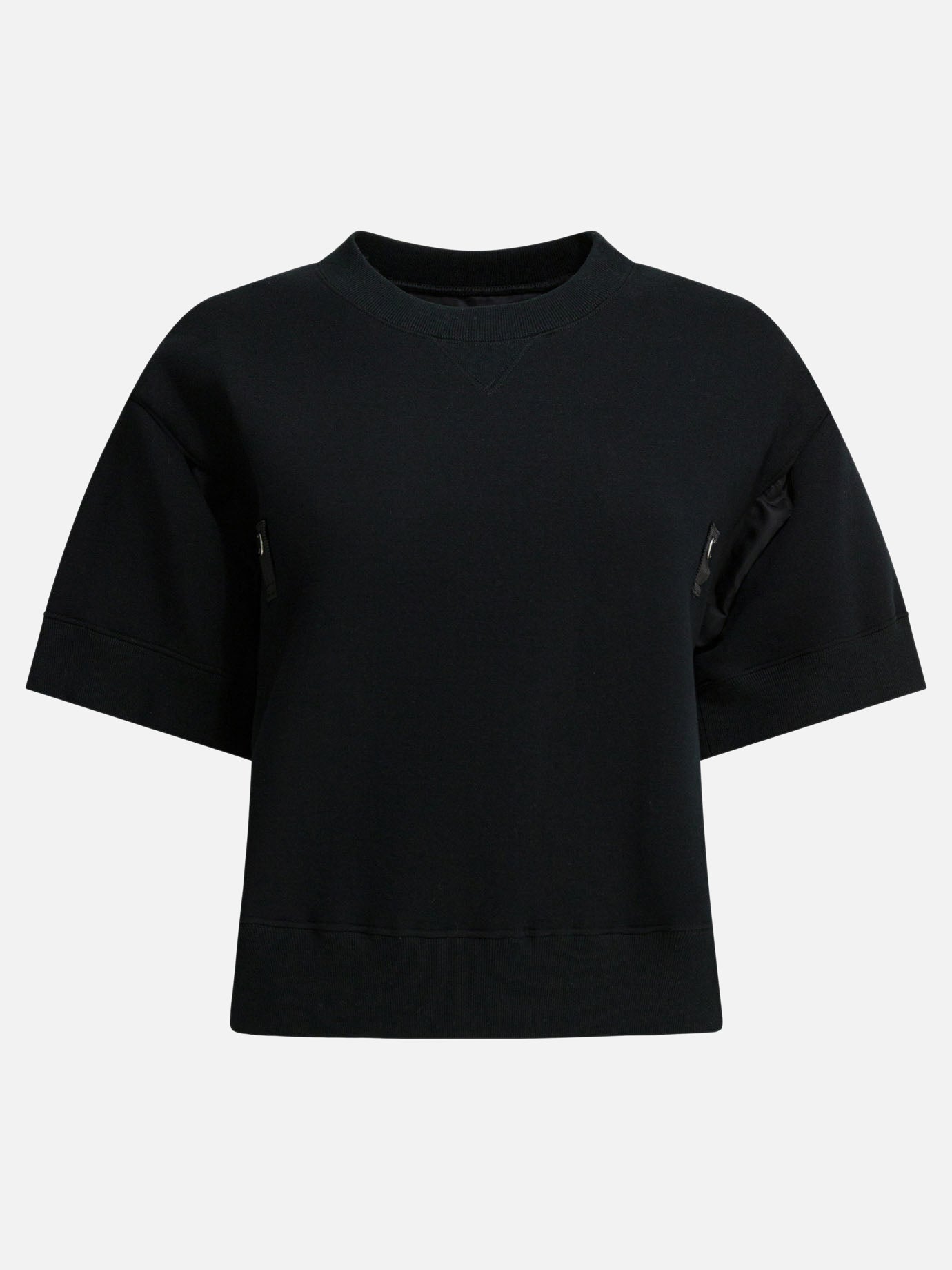 Crewneck t-shirts Solid colour  Black - Sacai Women | PDP | VIETTI Online Store | Zoom-Modal
