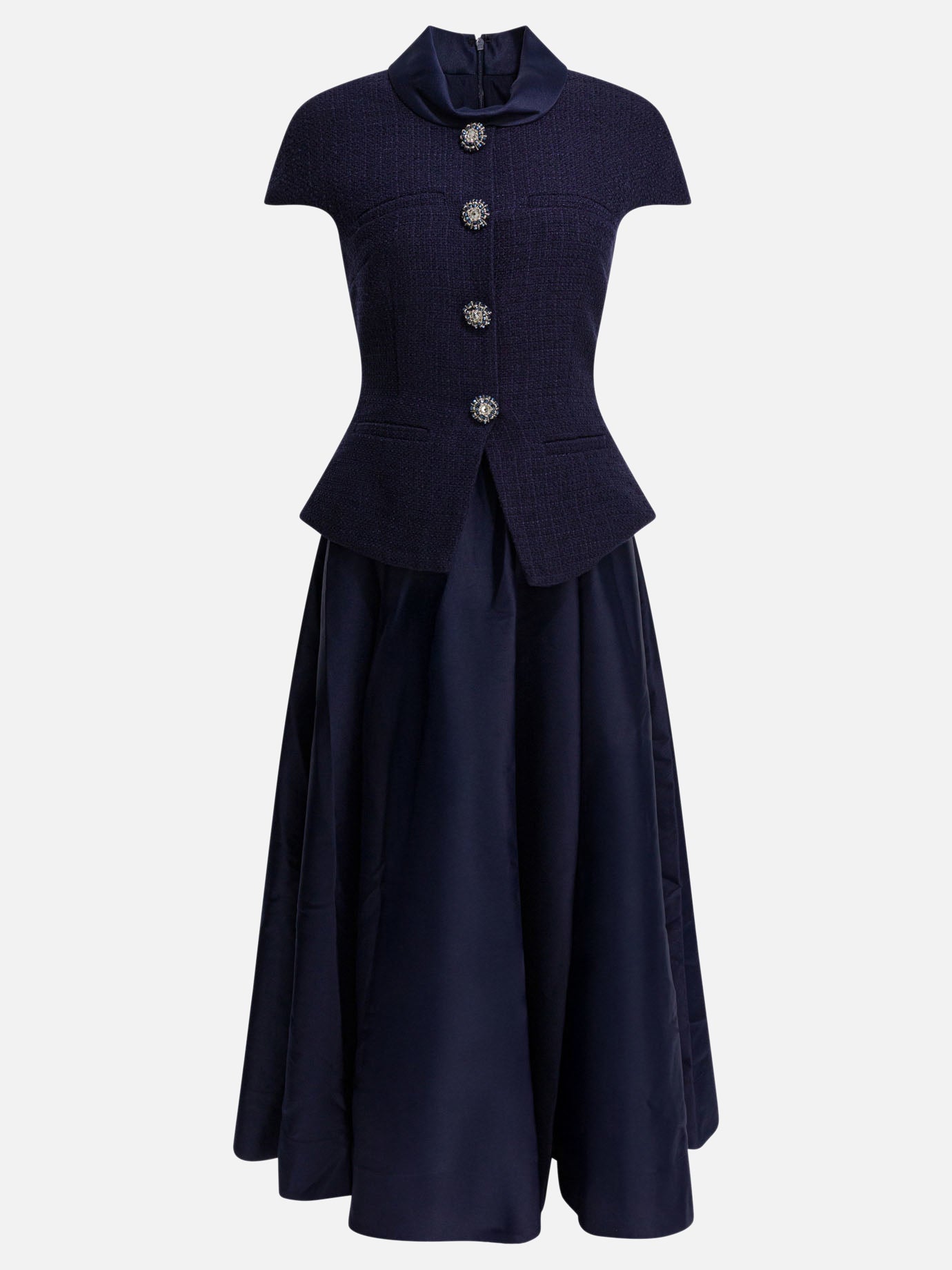 Midi dresses Solid colour  Blue - Self-portrait Women | PDP | VIETTI Online Store | thumbnail