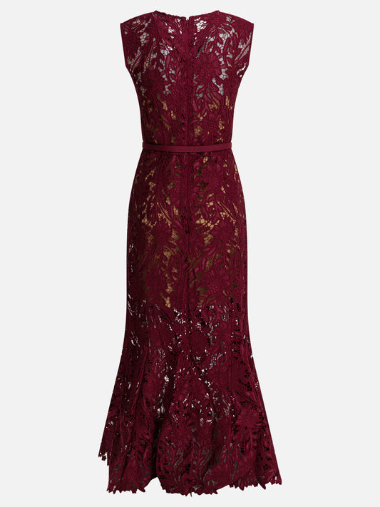 Midi dresses Solid colour  Red - Self-portrait Women | PLP | VIETTI Online Store | 2
