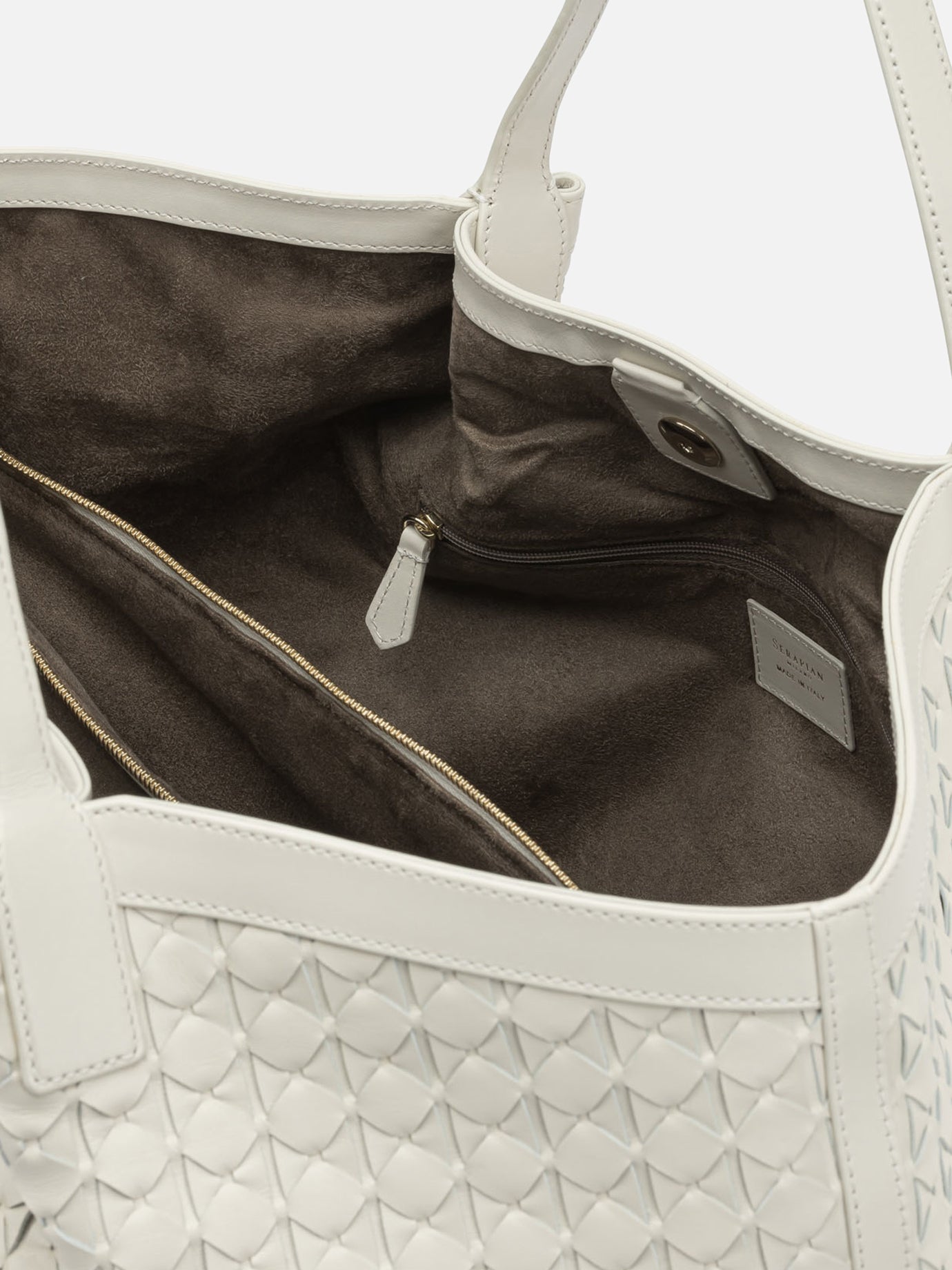 Large bags 100% nappa leather  White - Serapian Women | PDP | VIETTI Online Store | Zoom-Modal_5
