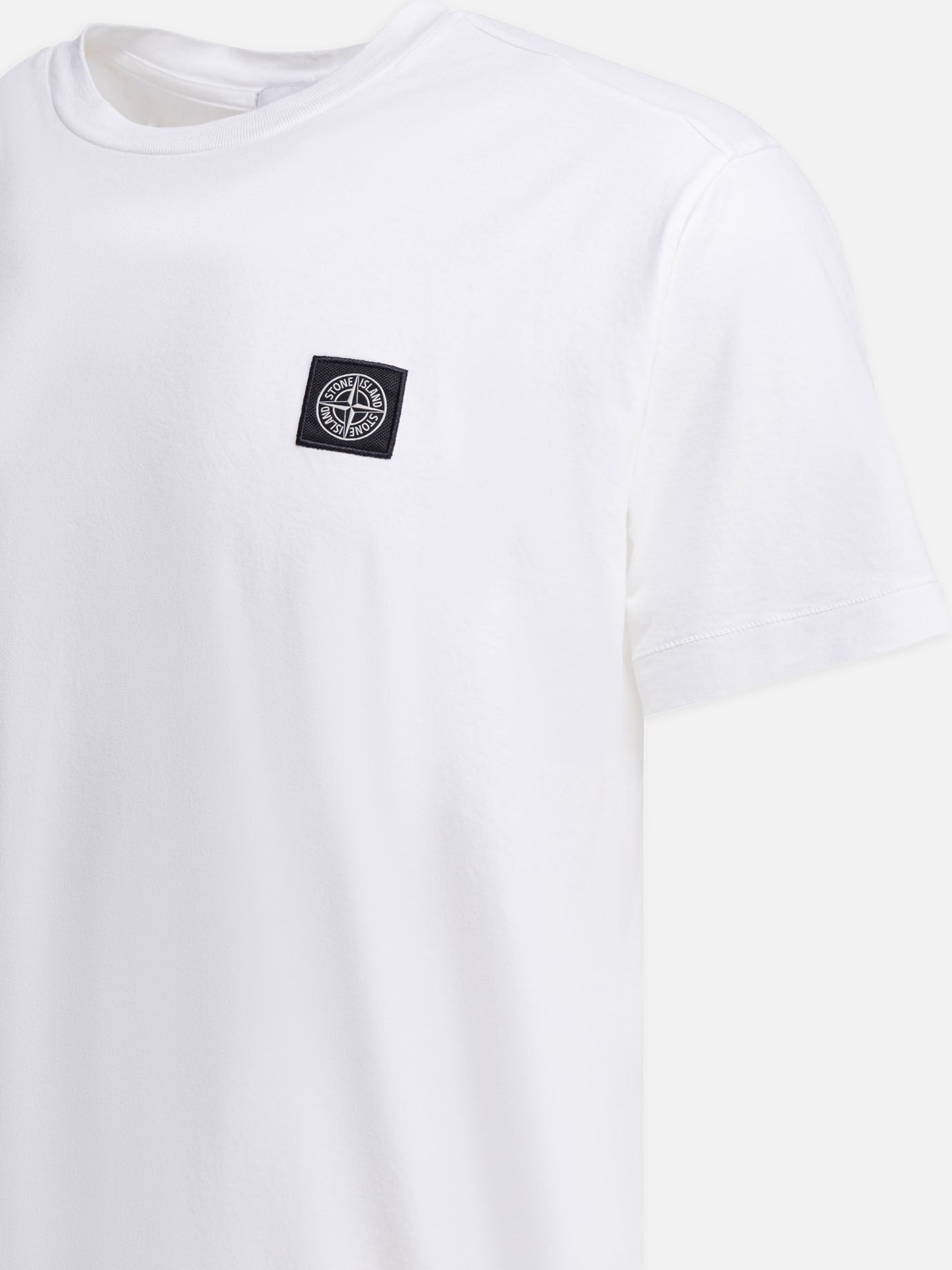 Crewneck t-shirts Logo  White - Stone Island Men | PDP | VIETTI Online Store | Zoom-Modal_4
