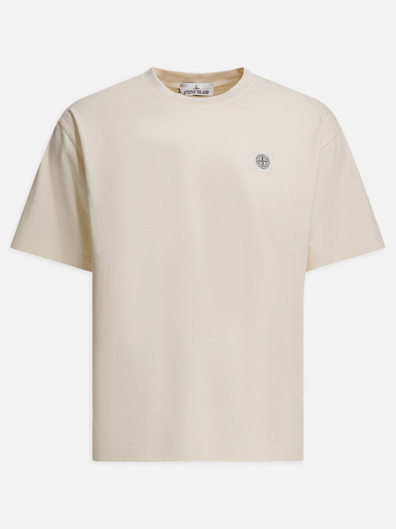 Crewneck t-shirts Logo  White - Stone Island Men | PDP | VIETTI Online Store | Zoom-Modal

