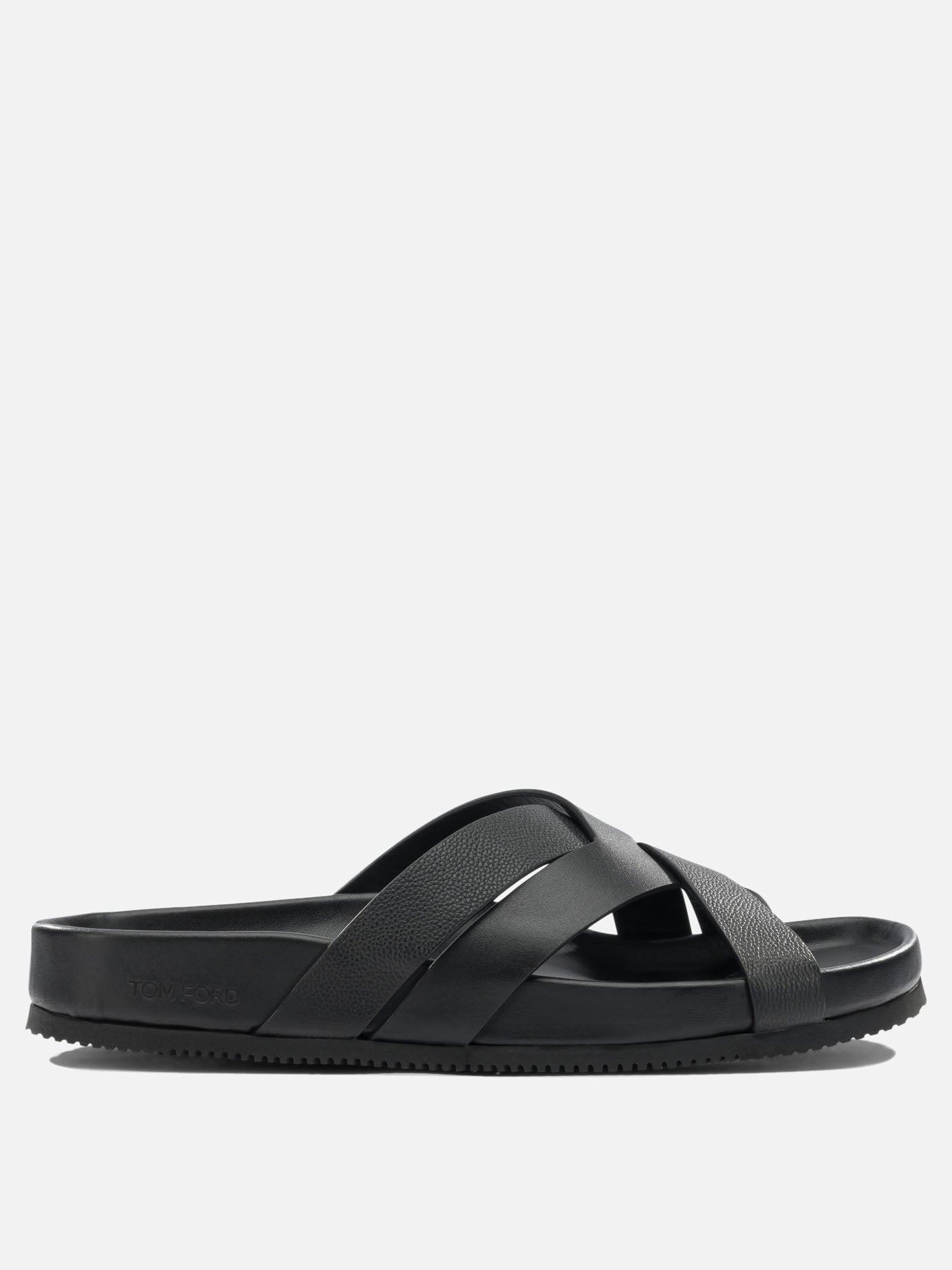 Slides 100% leather - 100% rubber  Black - Tom Ford Men | PDP | VIETTI Online Store | thumbnail