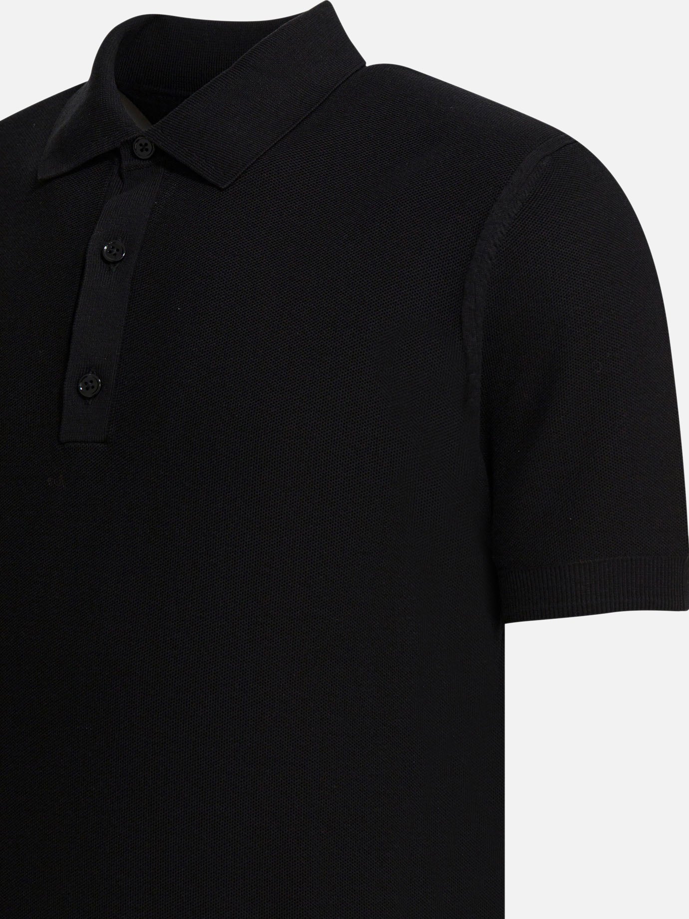 Polo shirts with buttons Solid colour  Black - Tom Ford Men | PDP | VIETTI Online Store | thumbnail_4