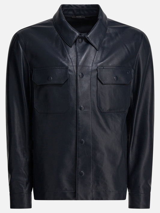 Leather jackets Solid colour  Blue - Tom Ford Men | PLP | VIETTI Online Store 
