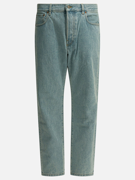 Straight-leg jeans 100% cotton  Light blue - Valentino Men | PDP | VIETTI Online Store 
