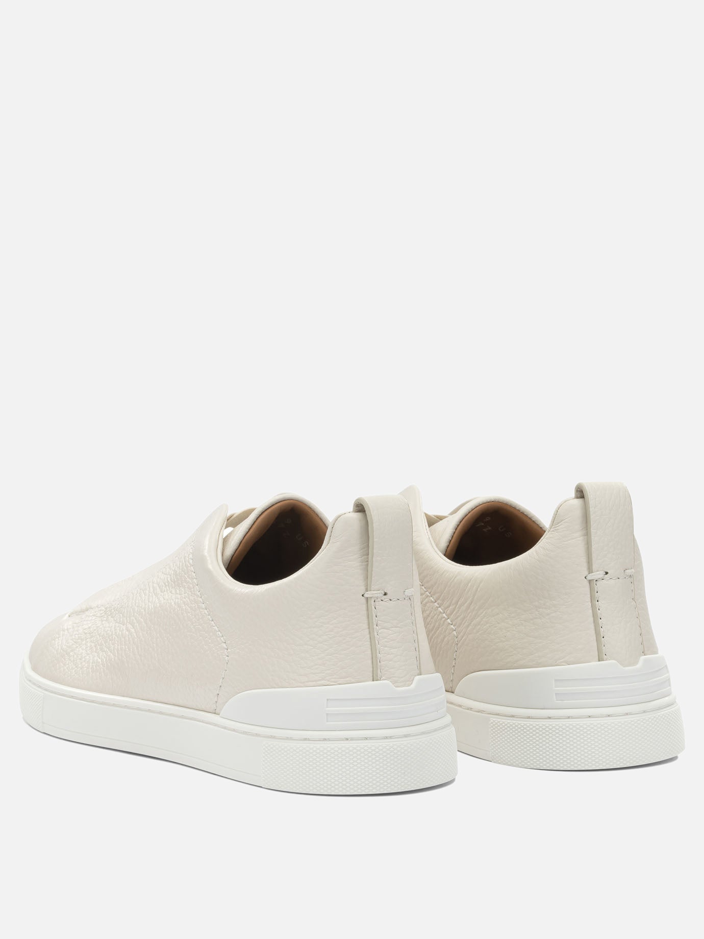 Low top sneakers 100% leather - 100% rubber  White - Zegna Men | PDP | VIETTI Online Store | thumbnail_4