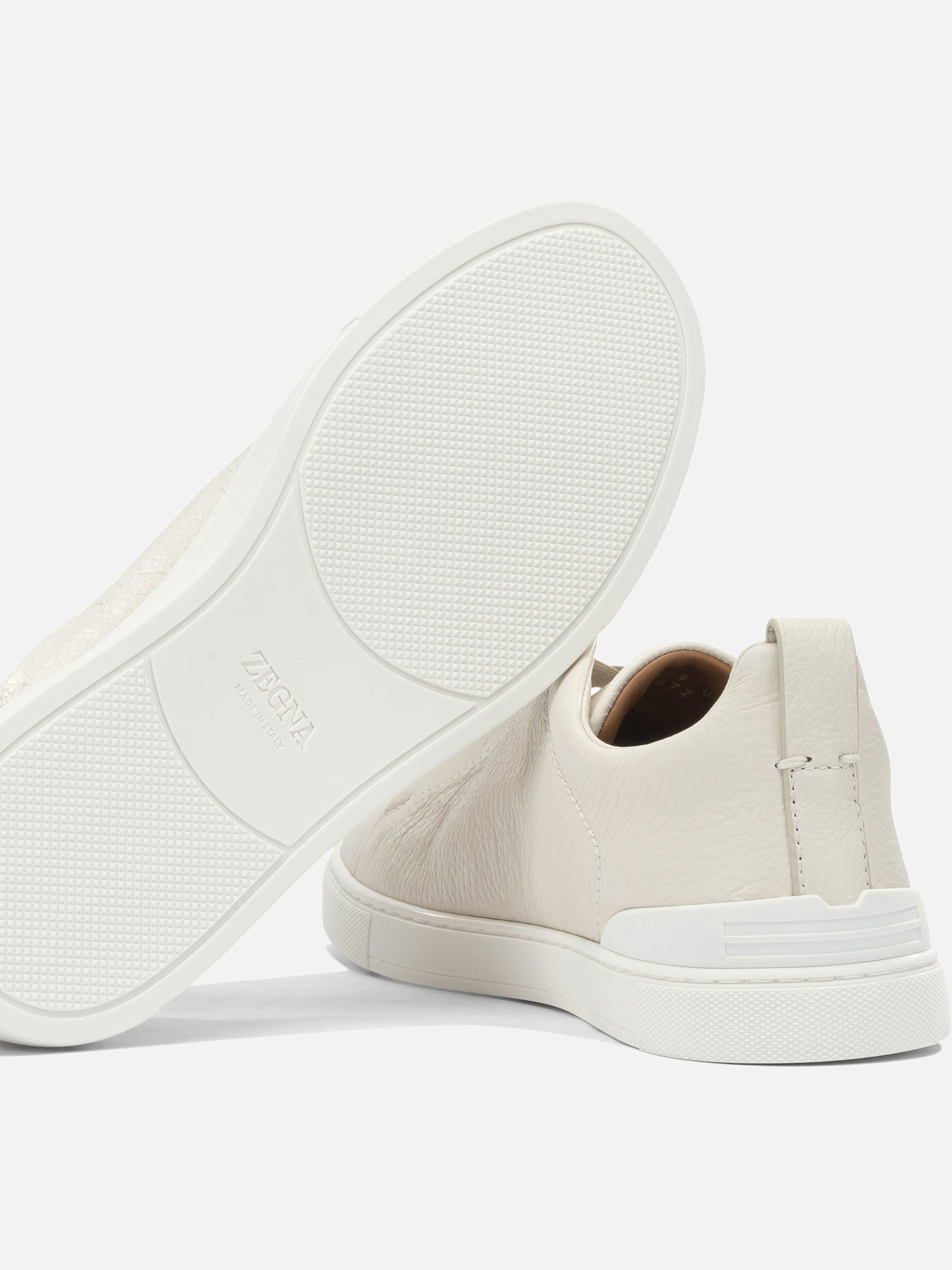 Low top sneakers 100% leather - 100% rubber  White - Zegna Men | PDP | VIETTI Online Store | thumbnail_5