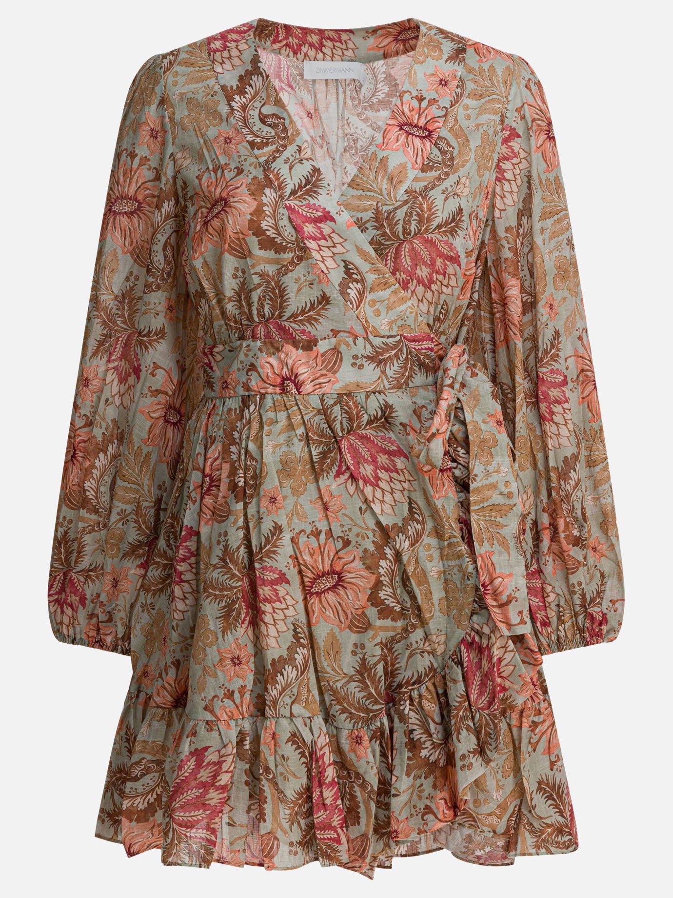 Mini dresses Floral  Green - Zimmermann Women | PDP | VIETTI Online Store | Zoom-Modal
